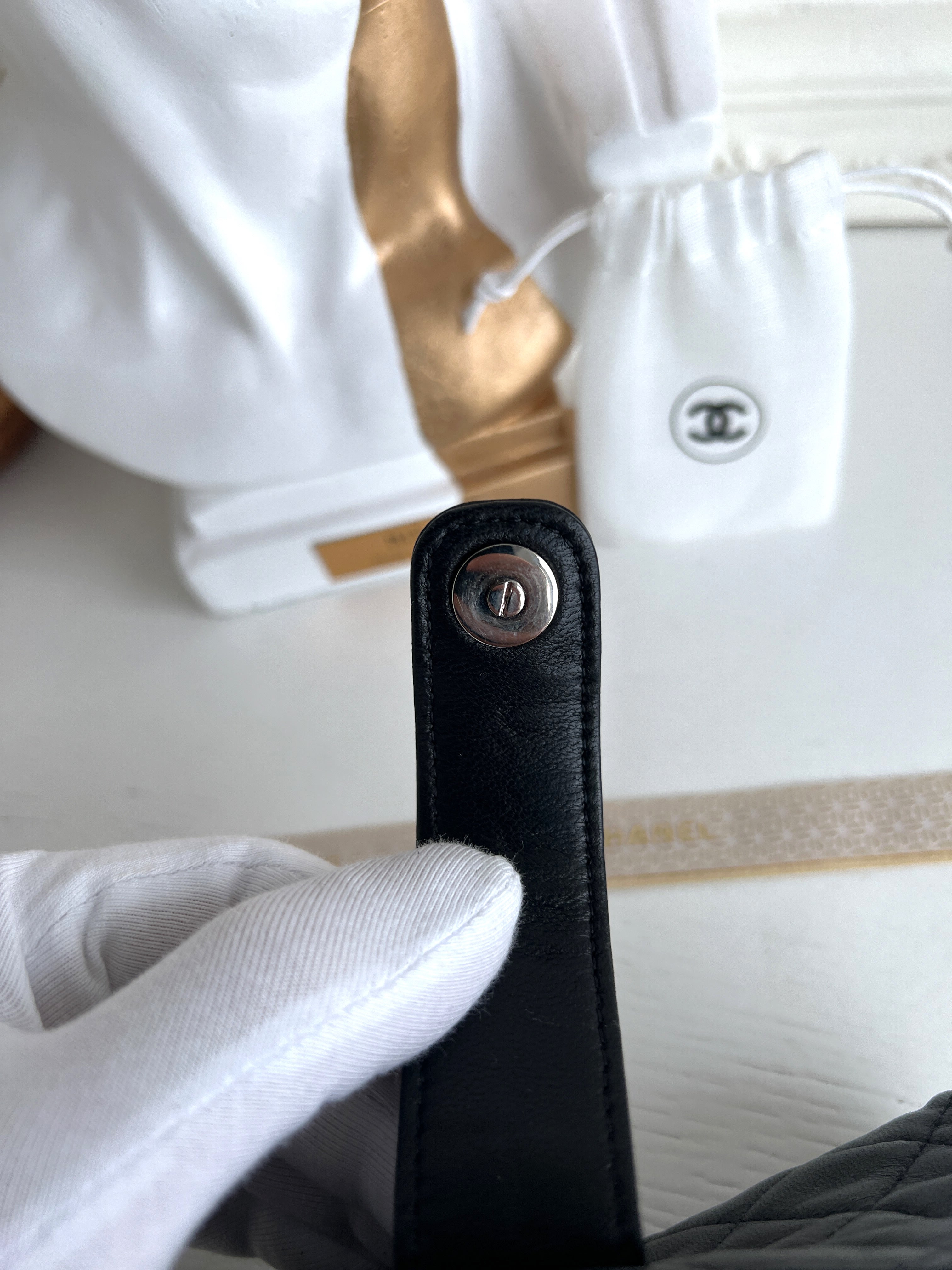 Chanel Wallet Card Black Leather