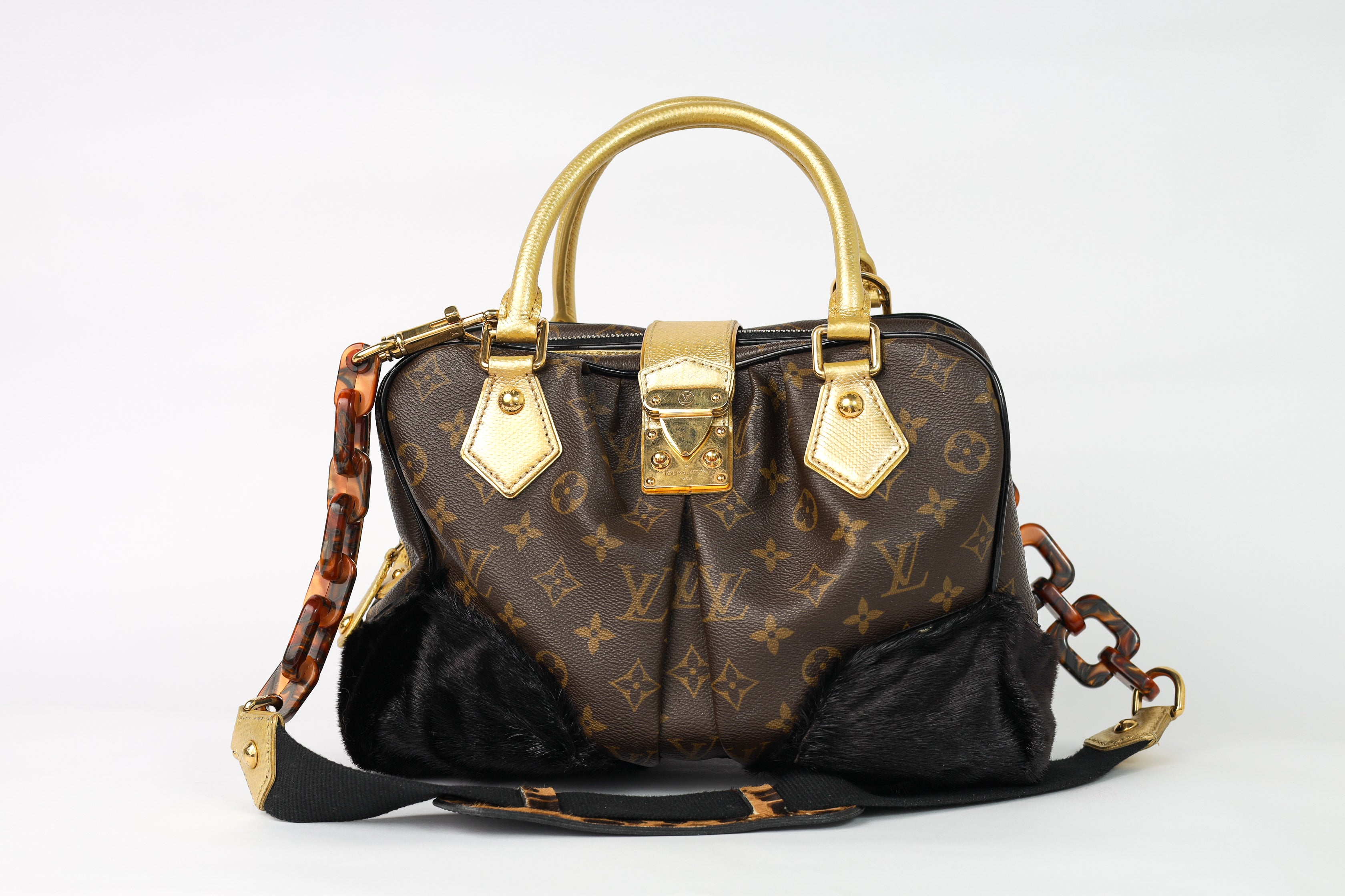 ア*ヤ様 LOUIS VUITTONアンプラント Authentic LV Limited Monogram Leopard Adele Stephen Crossbody