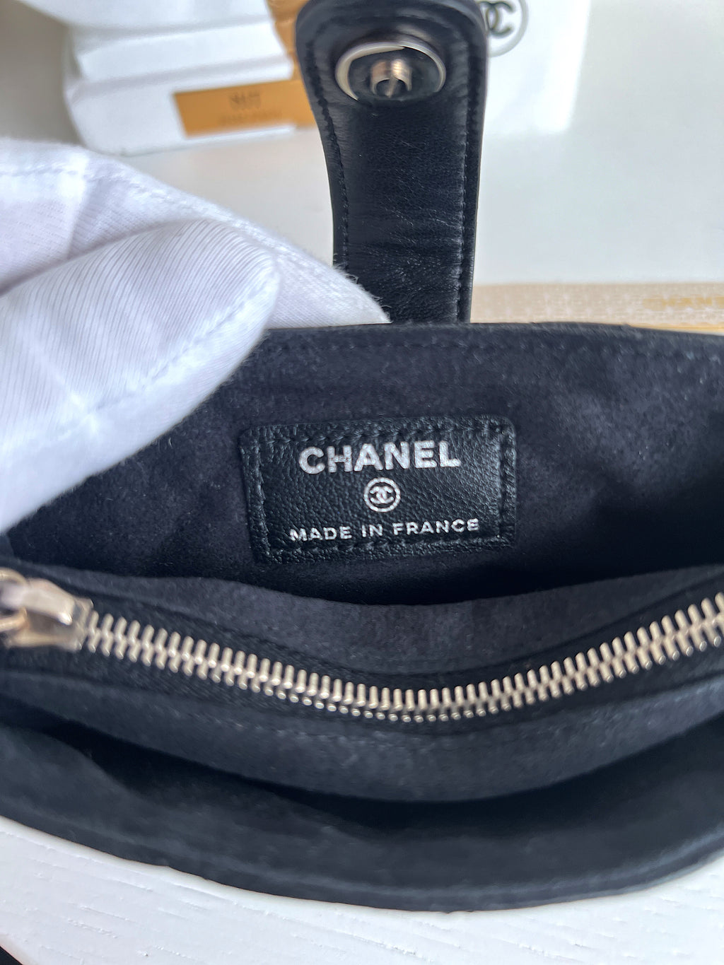 Chanel Wallet Card Black Leather
