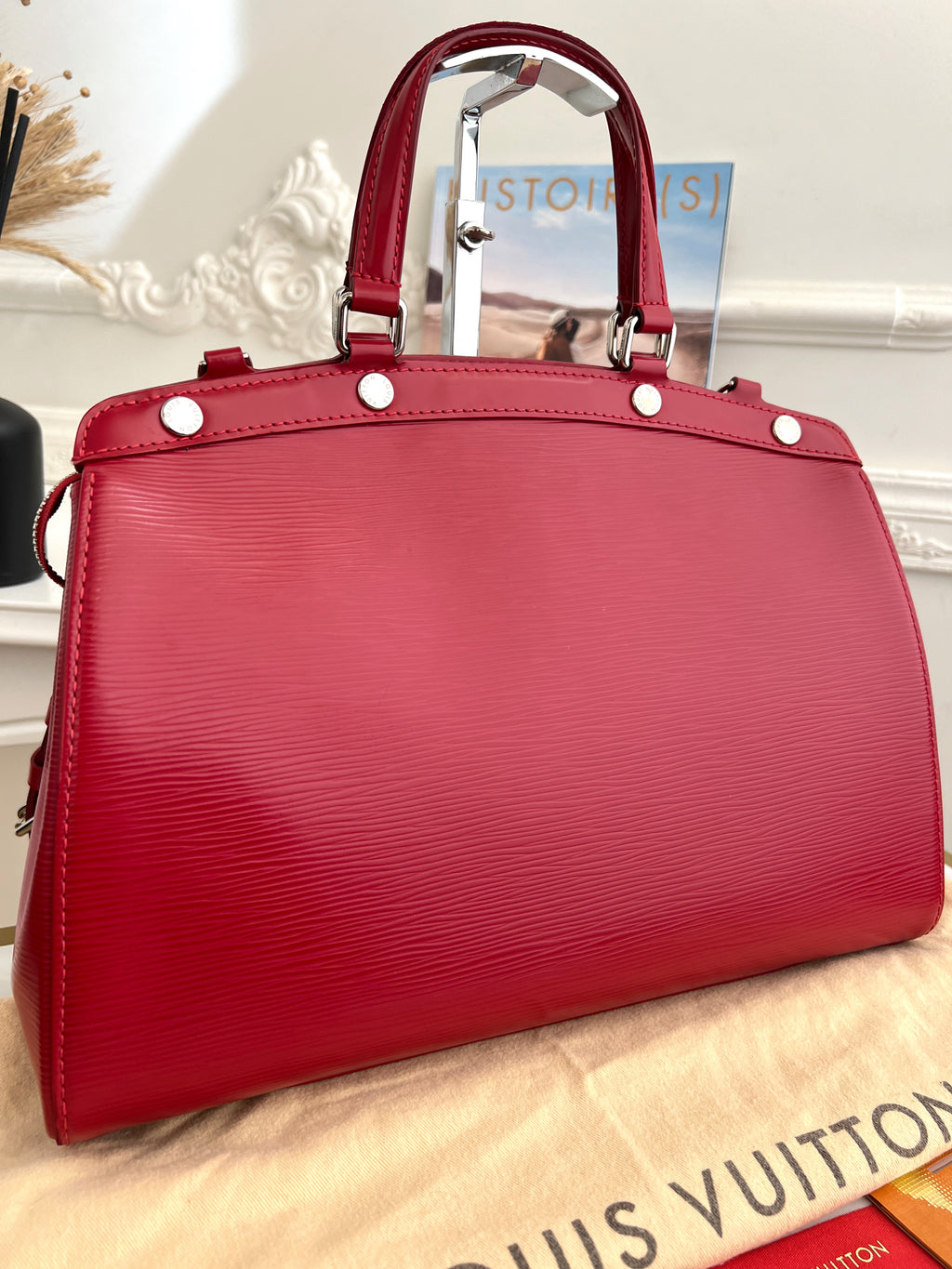 Louis Vuitton Brea Epi Leather Fuchsia Satchel MM Bag