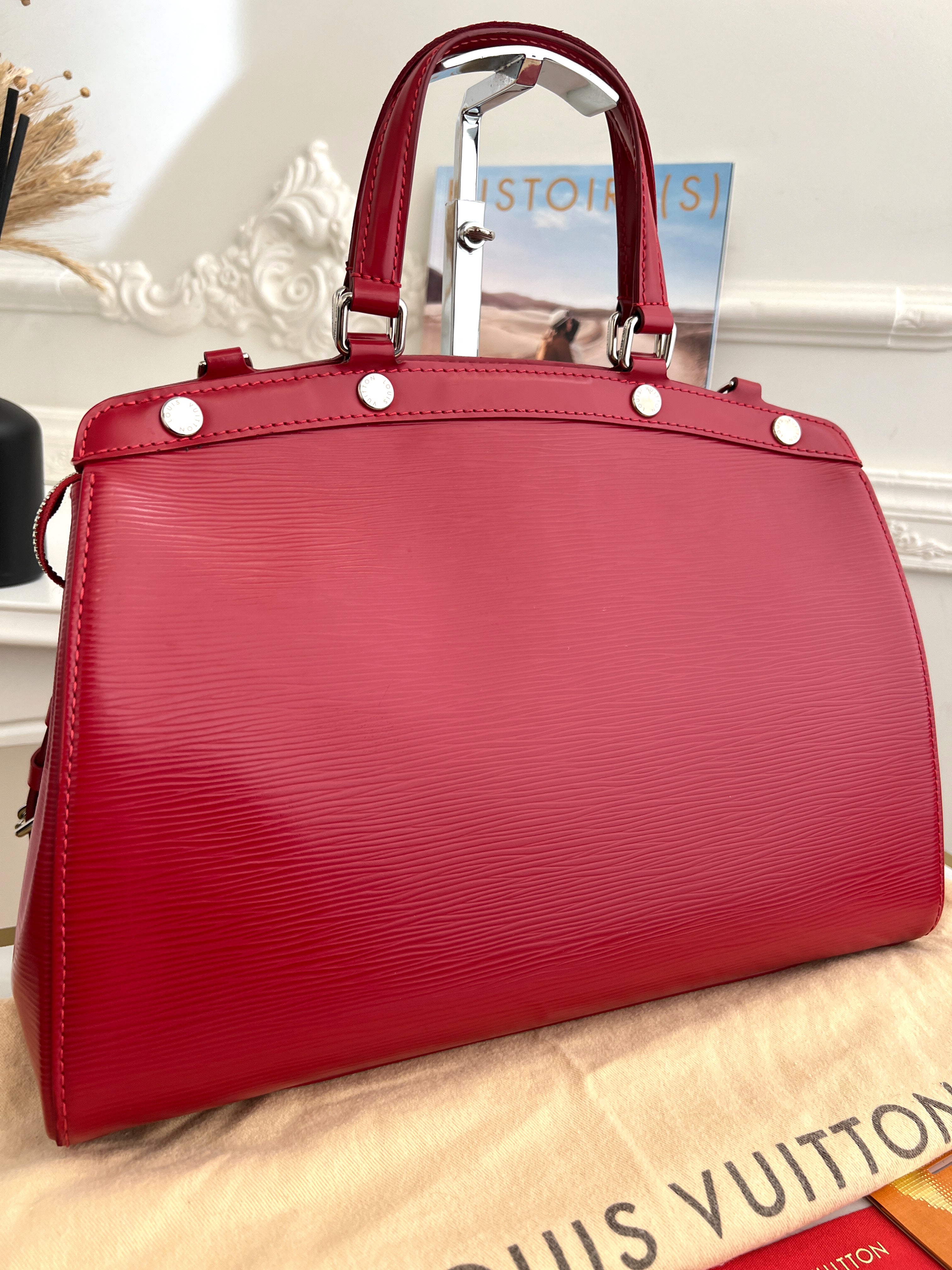 Louis Vuitton Brea Epi Leather Fuchsia Satchel MM Bag