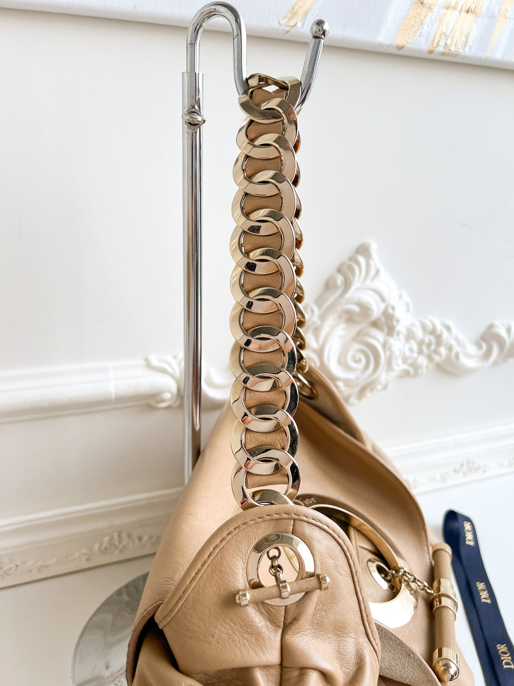 Dior  Christian dior Dior Jazz Club Hobo Beige Leather bag