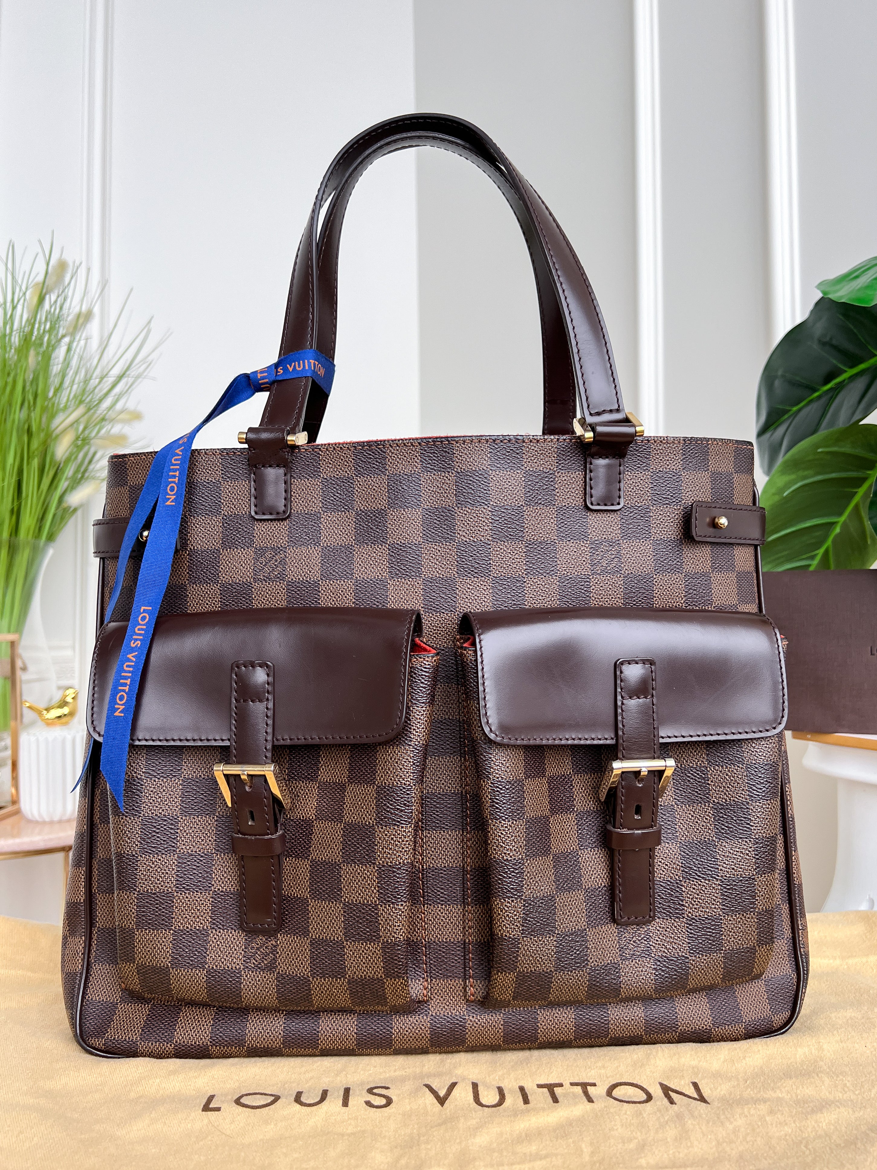 Authentic LV Uzes damier ebene handbag