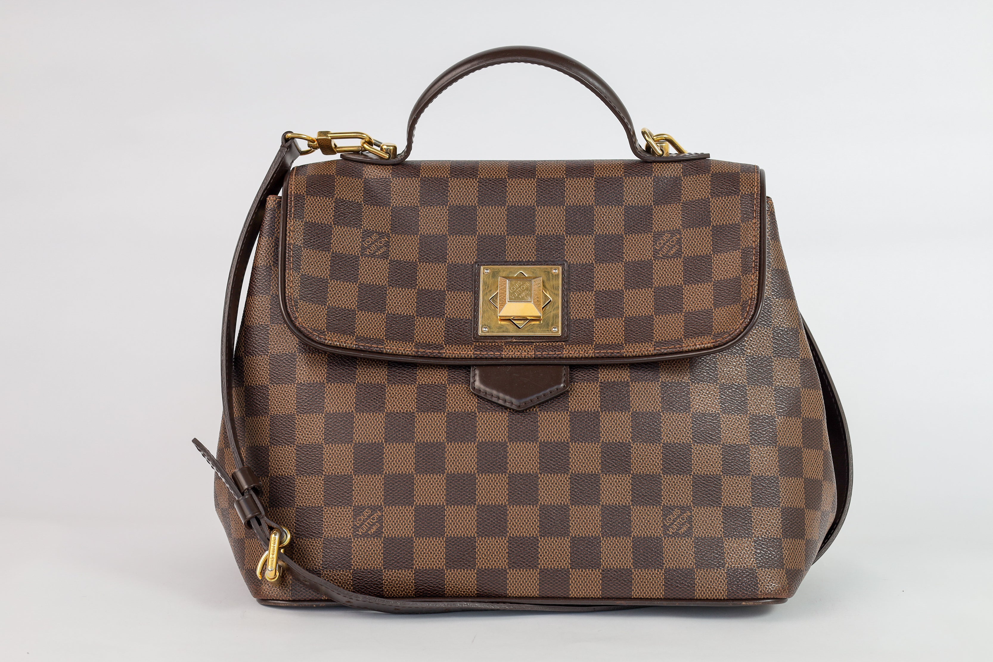 Authentic LV Bergamo GM Damier Ebene Satchel Crossbody bag