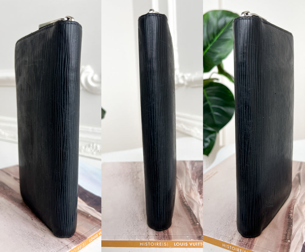Authentic LV wallet long epi black zipper
