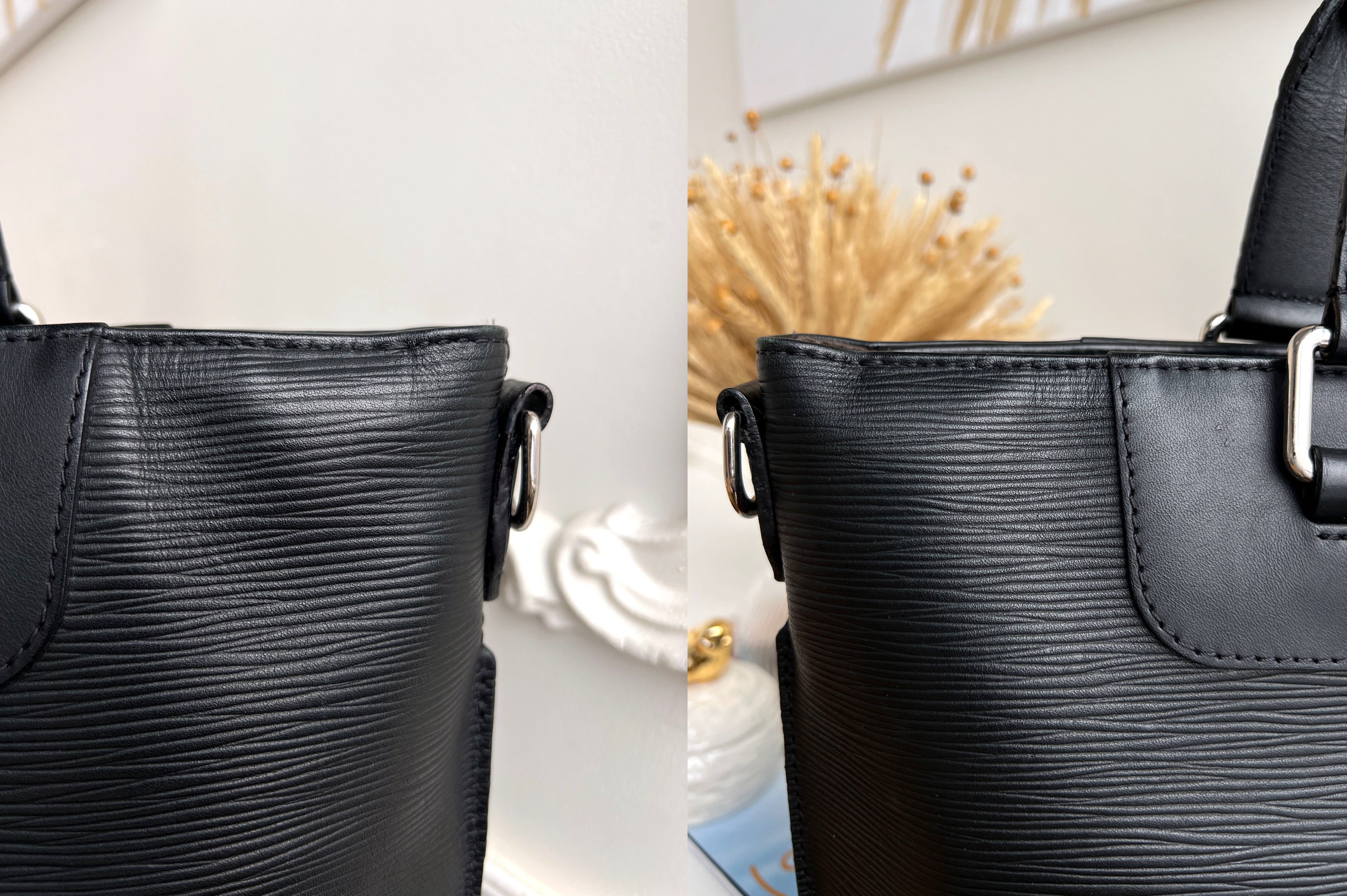 Louis Vuitton Cabajour Cabas Epi Black Brooks Tote Bag