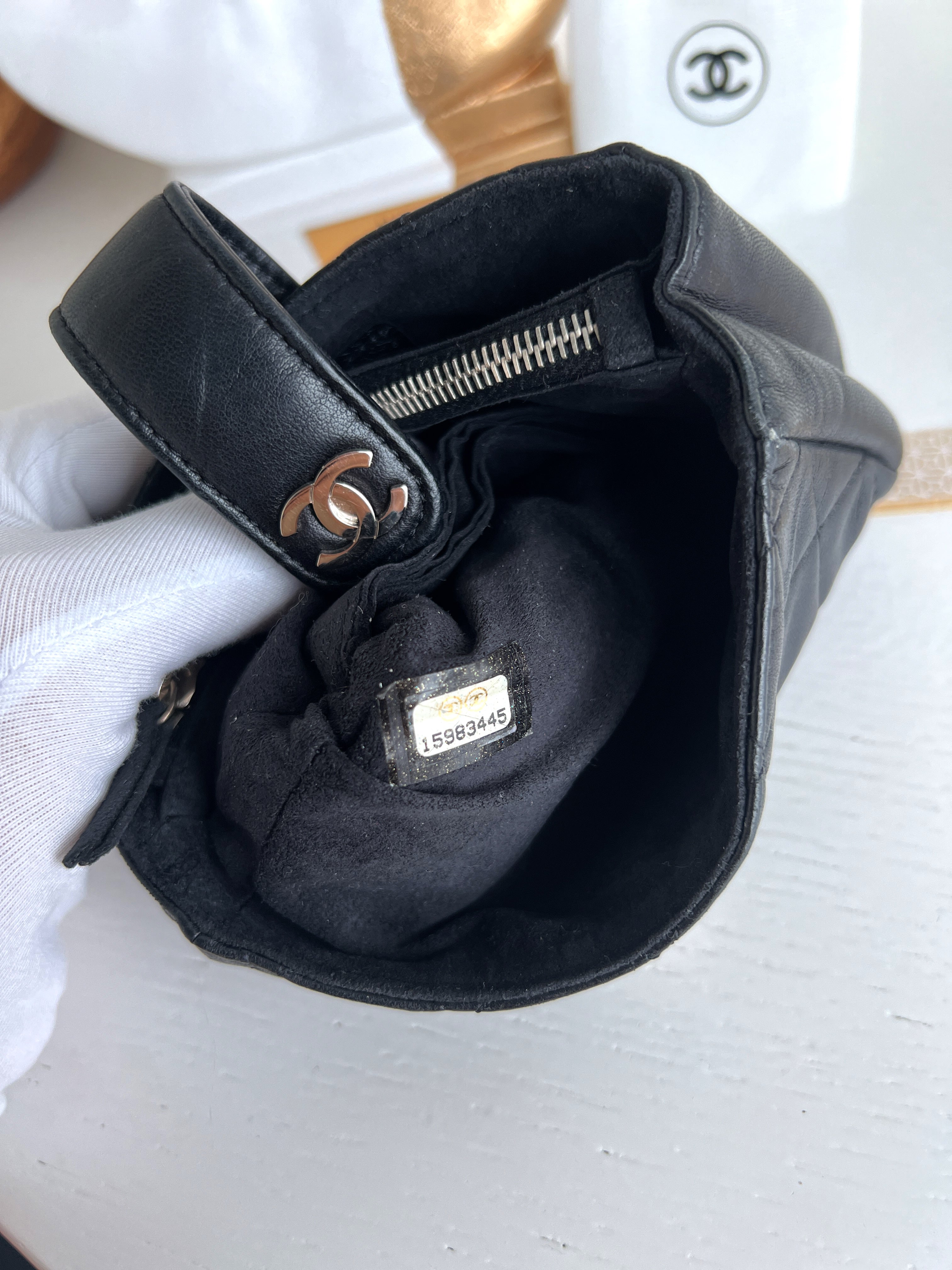Chanel Wallet Card Black Leather