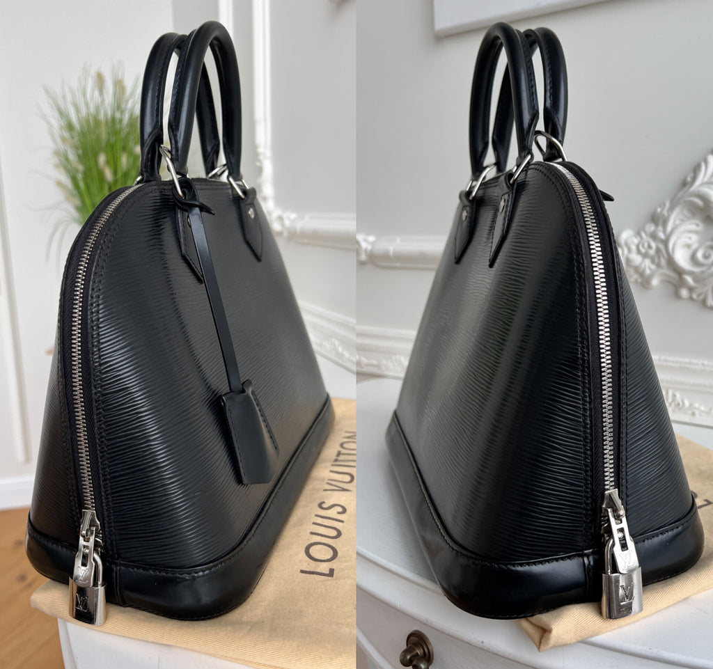 Authentic LV Alma pm epi black handbag