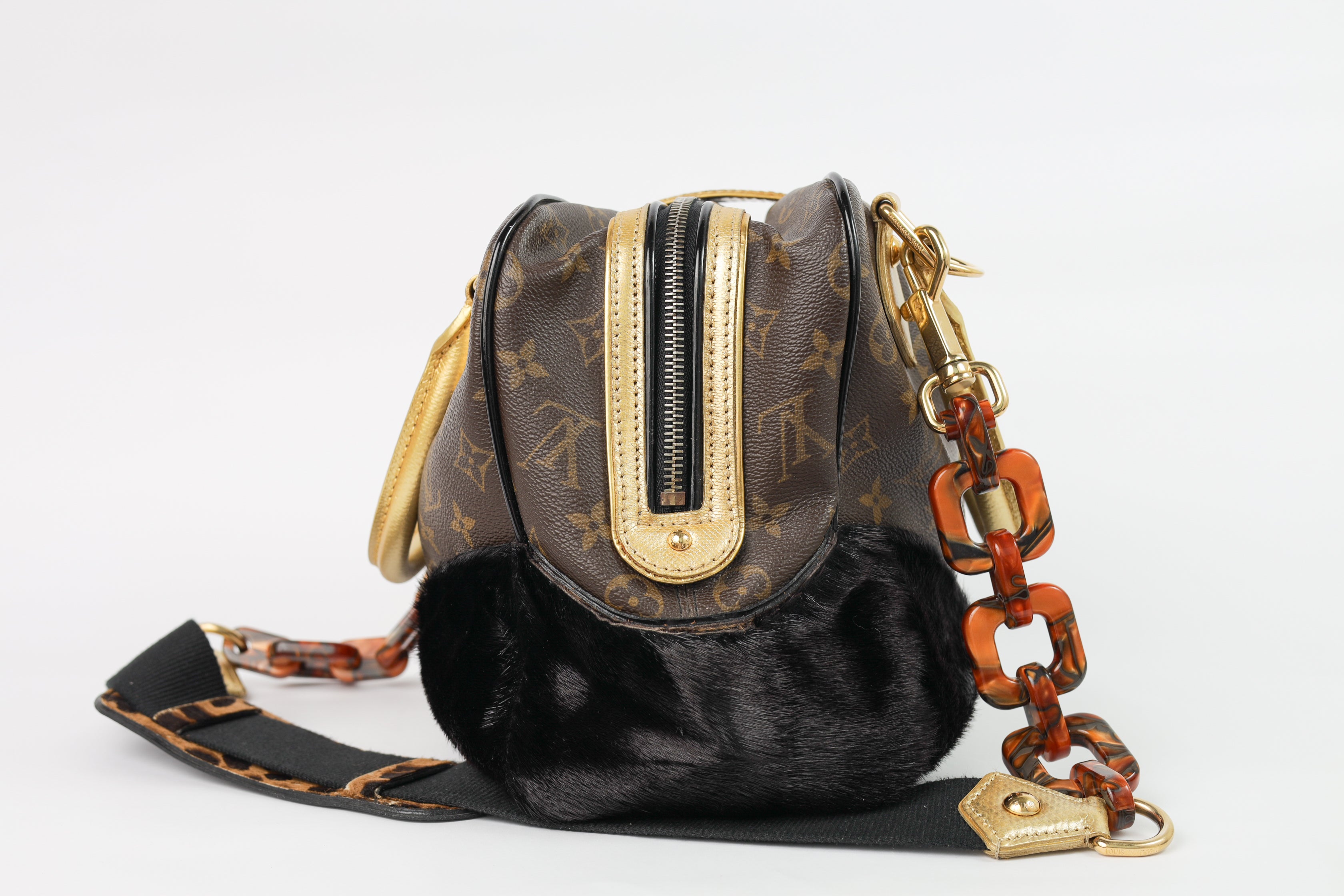 Authentic  LV Limited Monogram Leopard Adele Stephen Crossbody