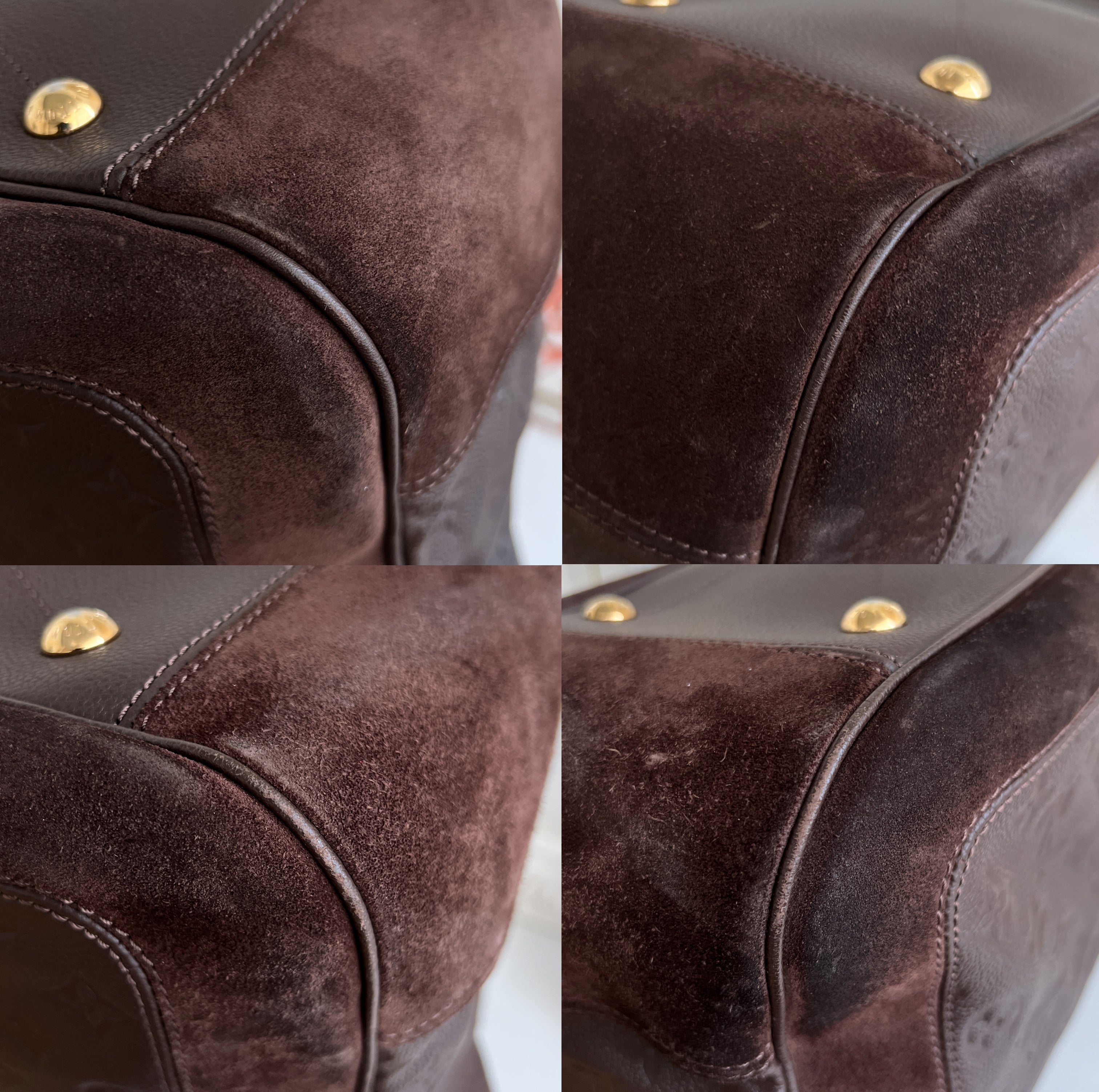 Louis Vuitton Audacieuse Monogram MM Empreinte Sac bandoulière marron