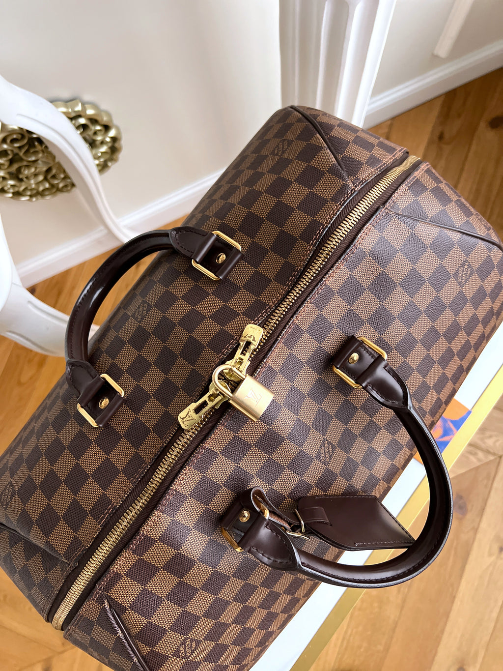 Sac de voyage Louis Vuitton Ribera Damier Ebene Boston GM