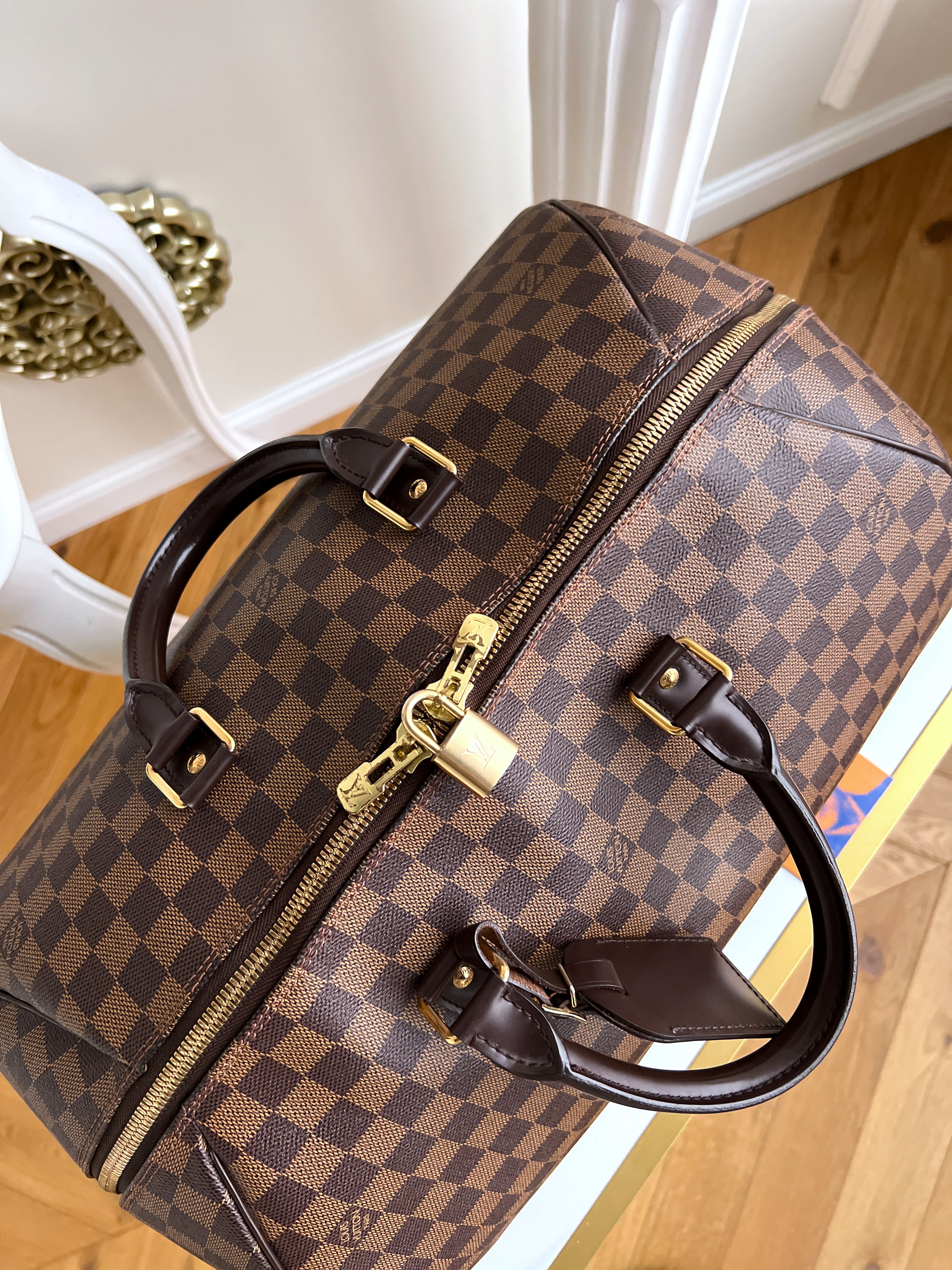 Sac de voyage Louis Vuitton Ribera Damier Ebene Boston GM