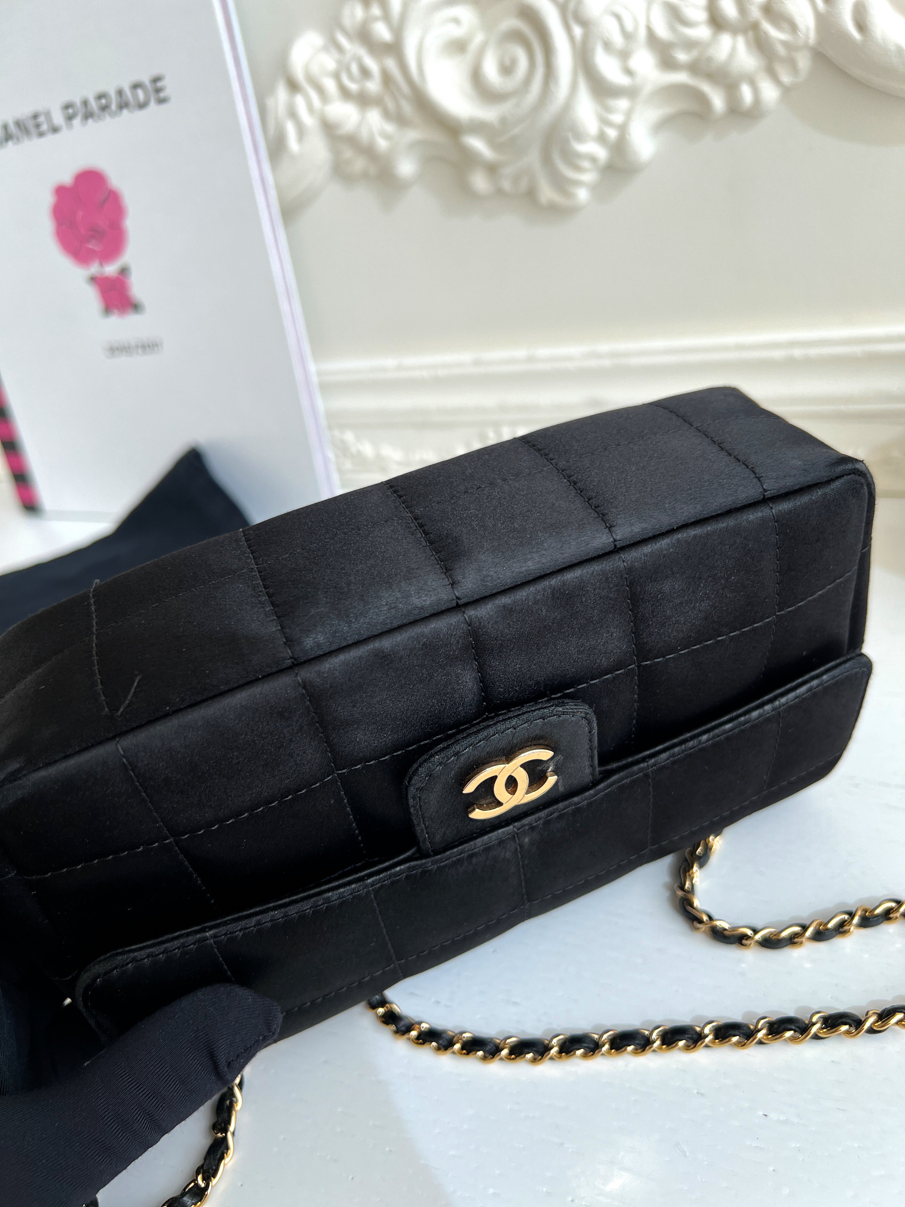 Chanel Timeless Silk Classic Crossbody Black Classique Clutch