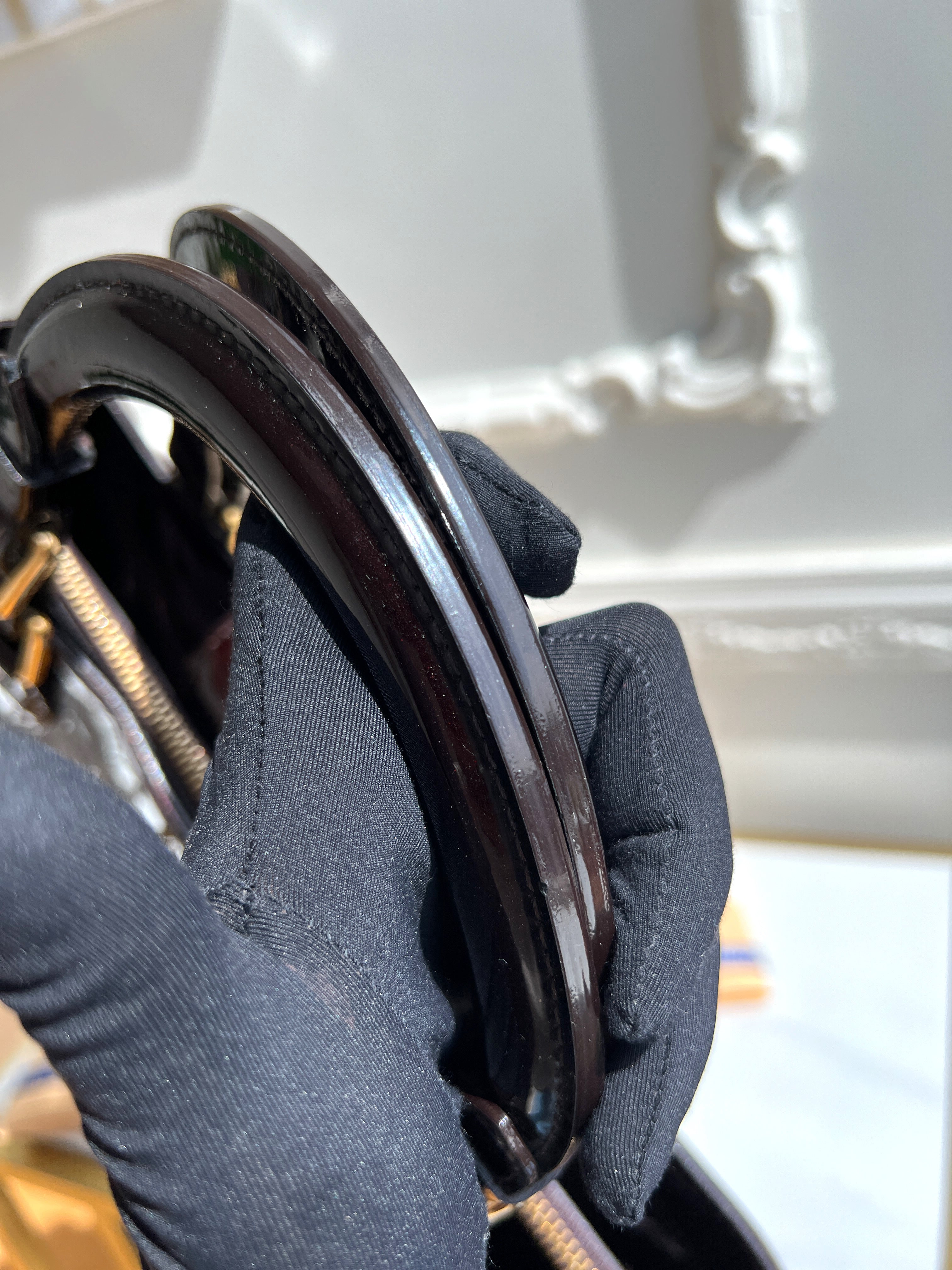 Louis Vuitton Melrose Amarante Monogram Vernis Patent Avenue Handbag