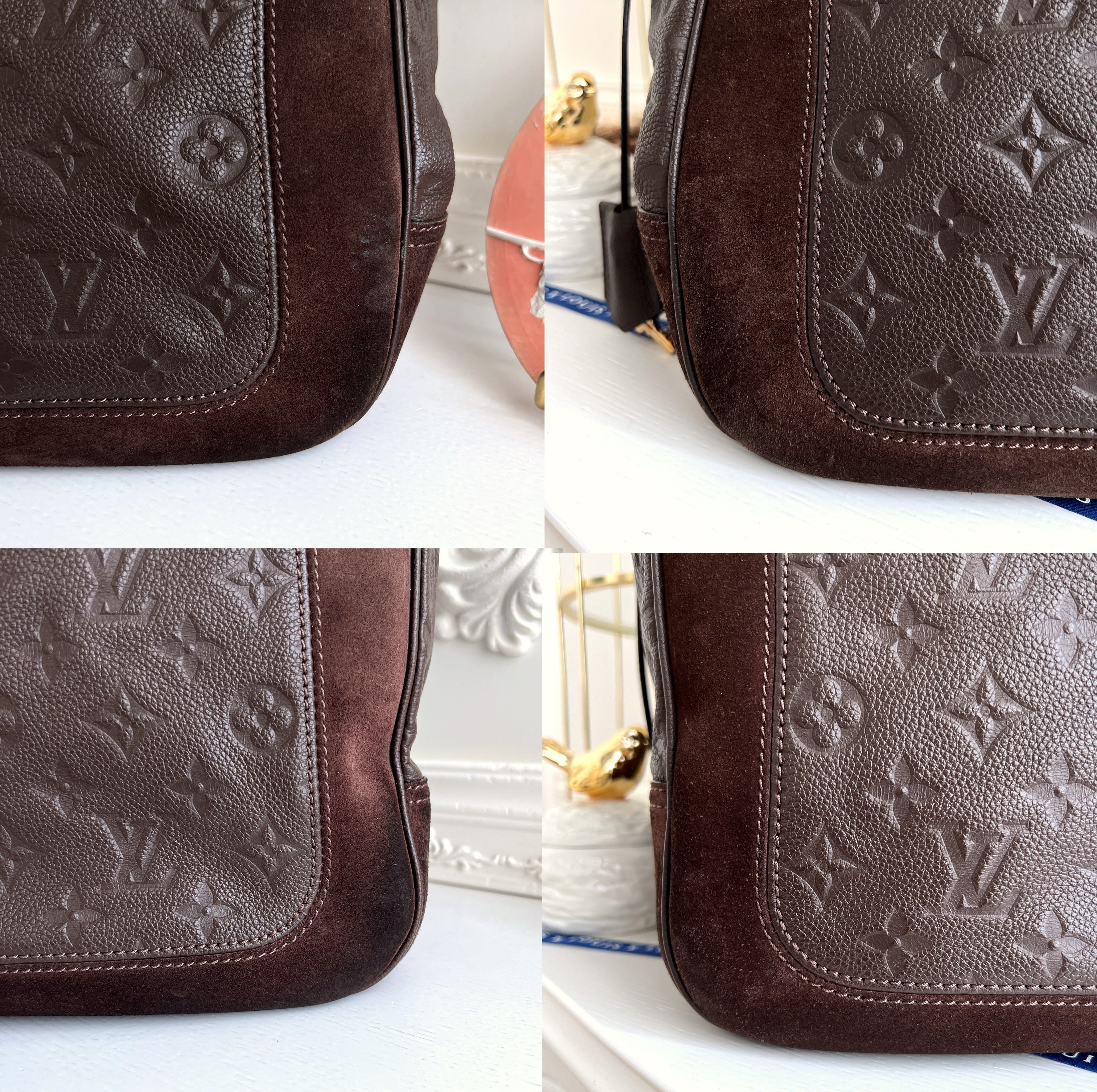 Louis Vuitton Audacieuse Monogram MM Empreinte Sac bandoulière marron