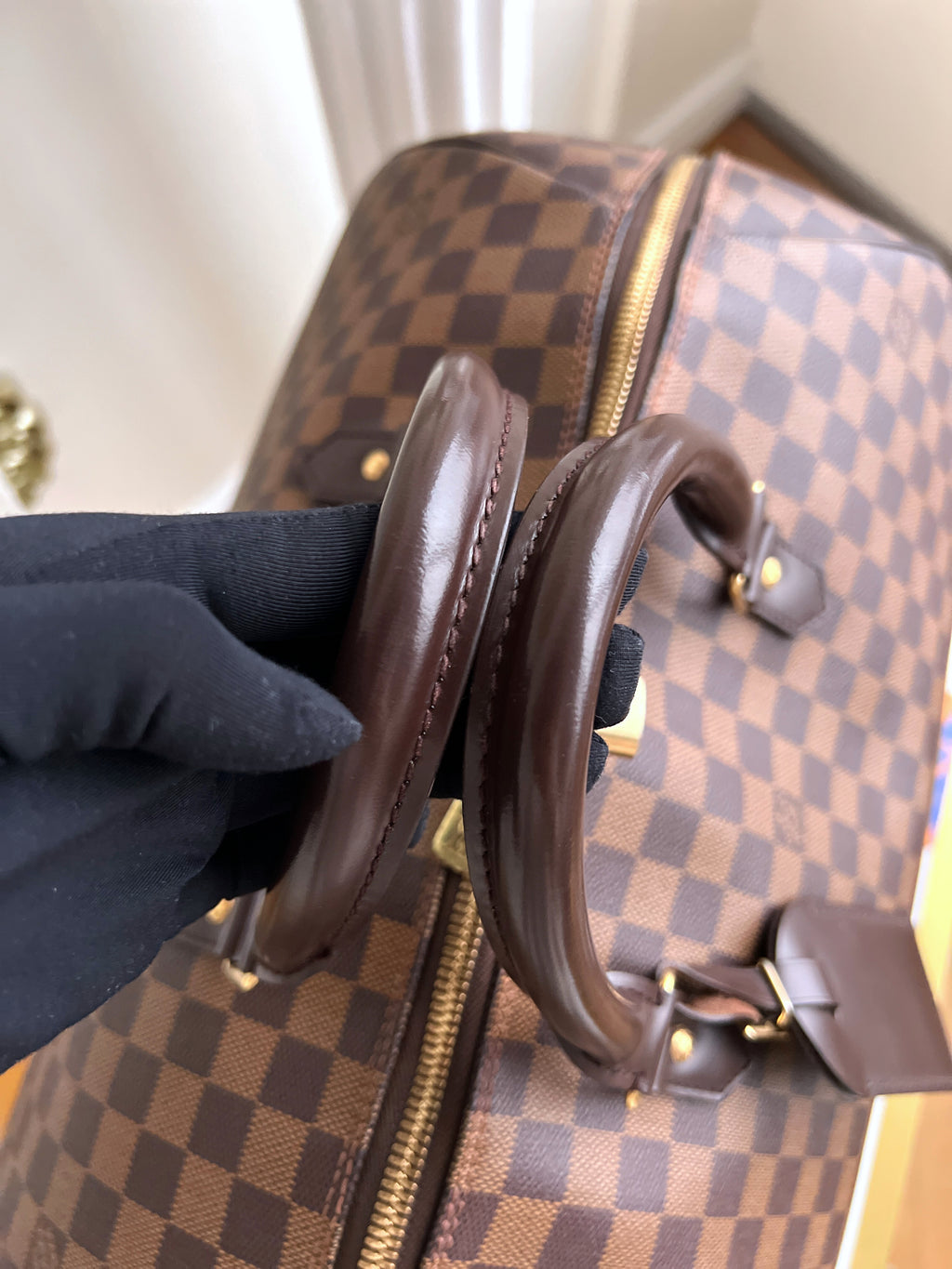 Sac de voyage Louis Vuitton Ribera Damier Ebene Boston GM