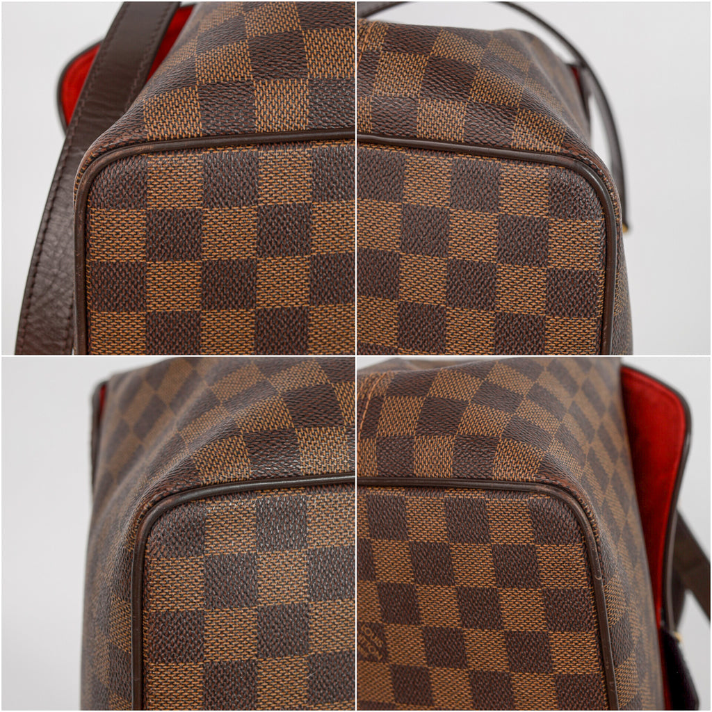Authentic LV Bergamo GM Damier Ebene Satchel Crossbody bag