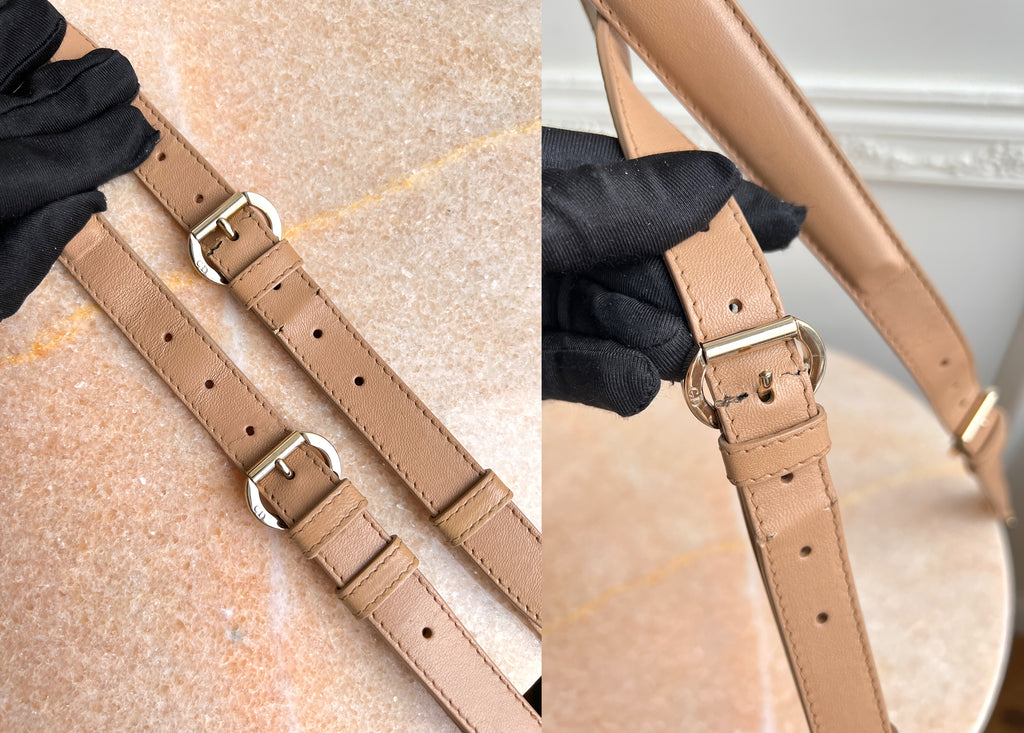 Christian Dior Tote Beige Cannage Granville Leather Bag