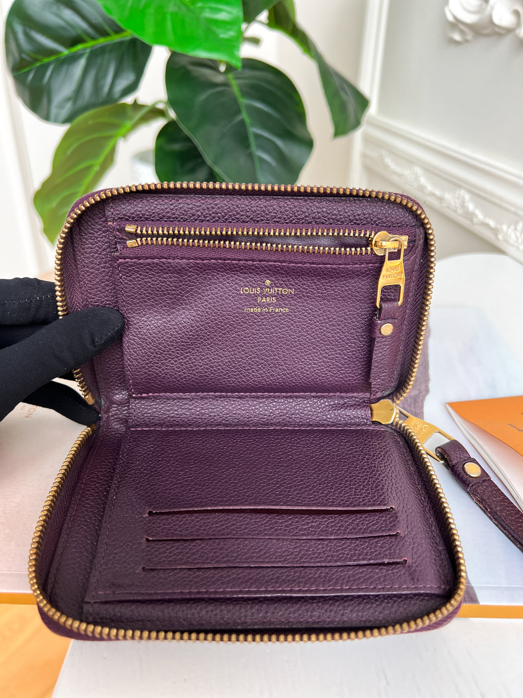 Authentic Louis Vuitton empreinte monogram purple violet  wallet