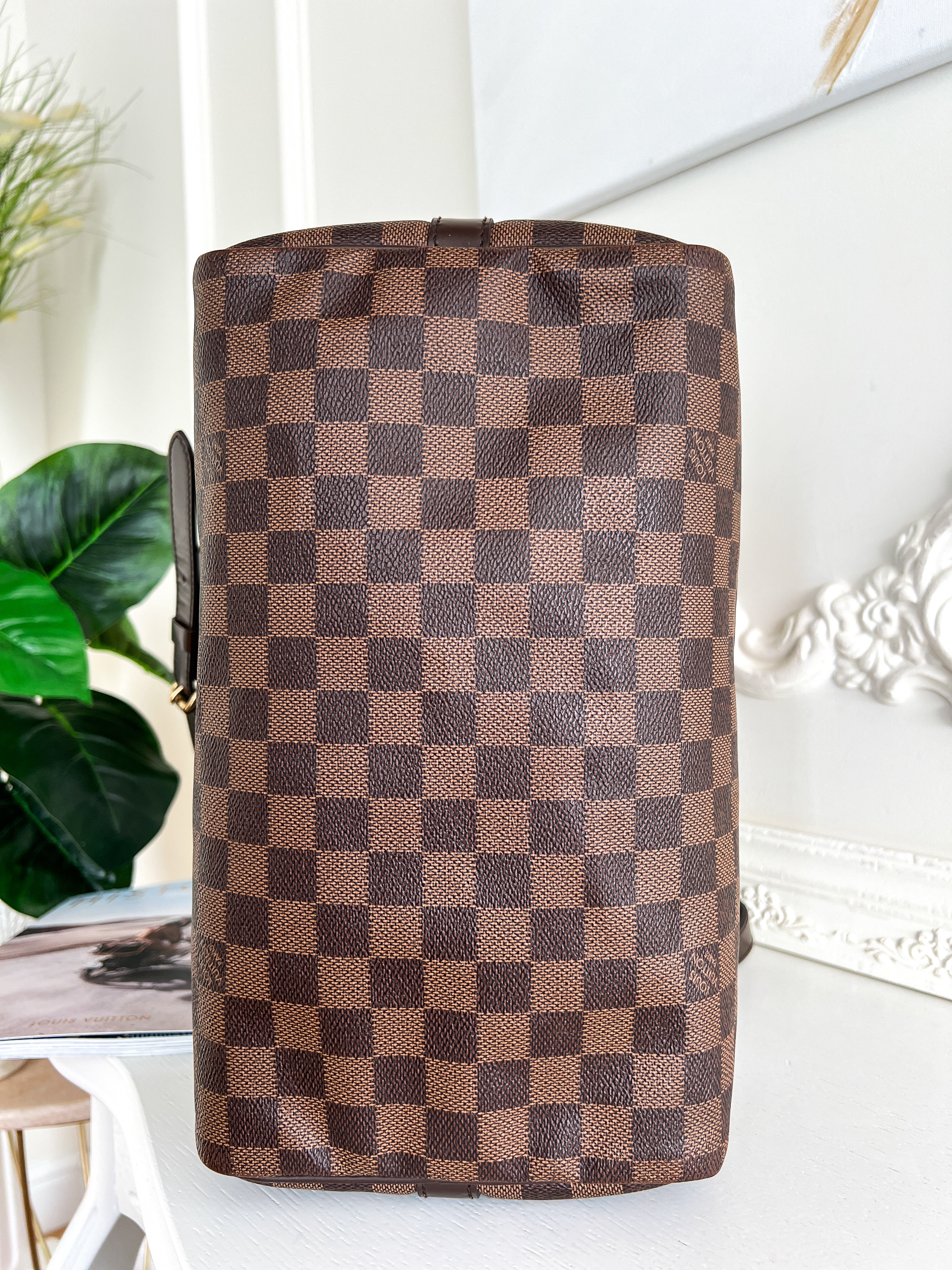 Authentic Louis Vuitton Speedy 30 damier ebene bandouliere crossbody satchel bag