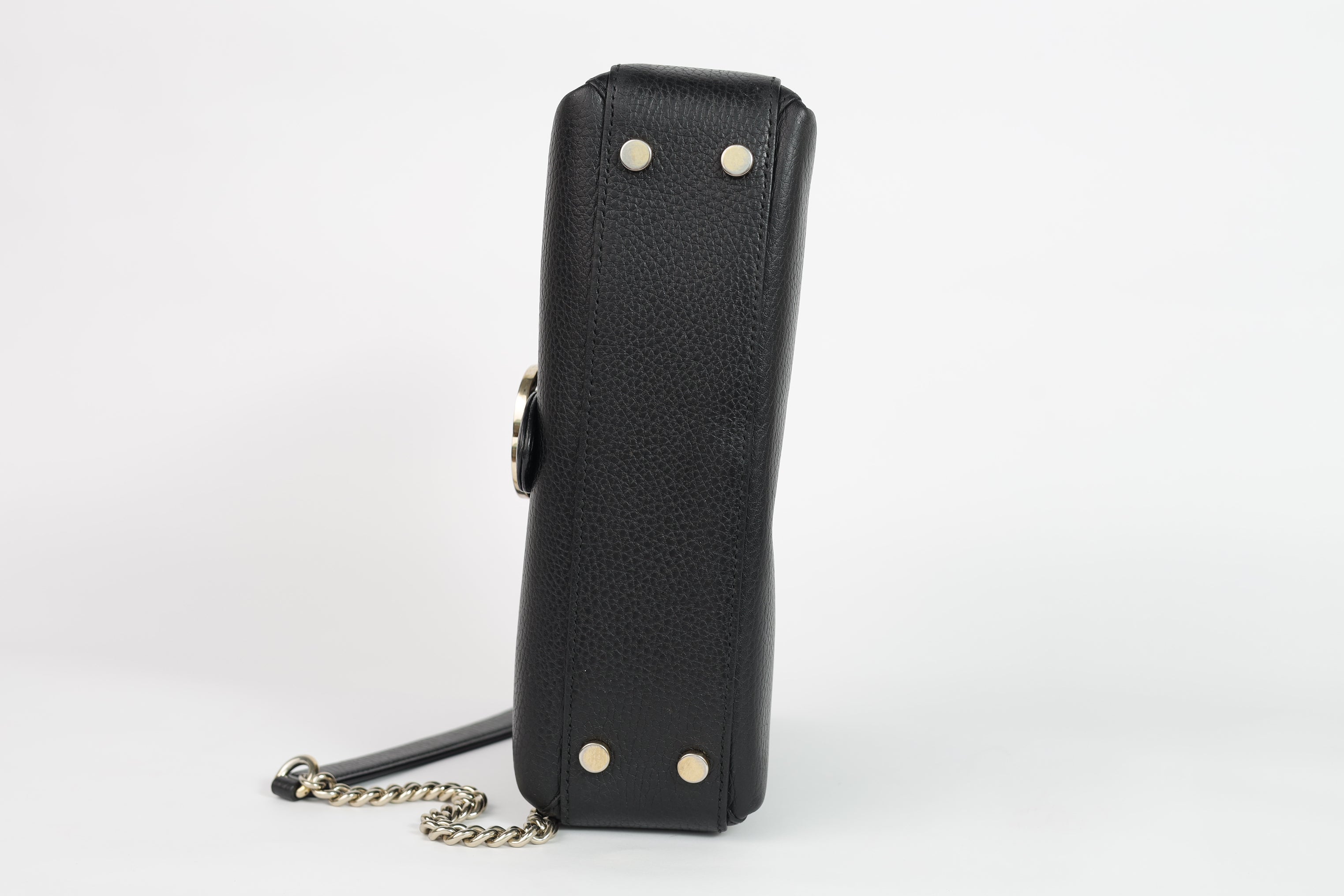 Authentic Gucci Black Leather Interlocking G Crossbody