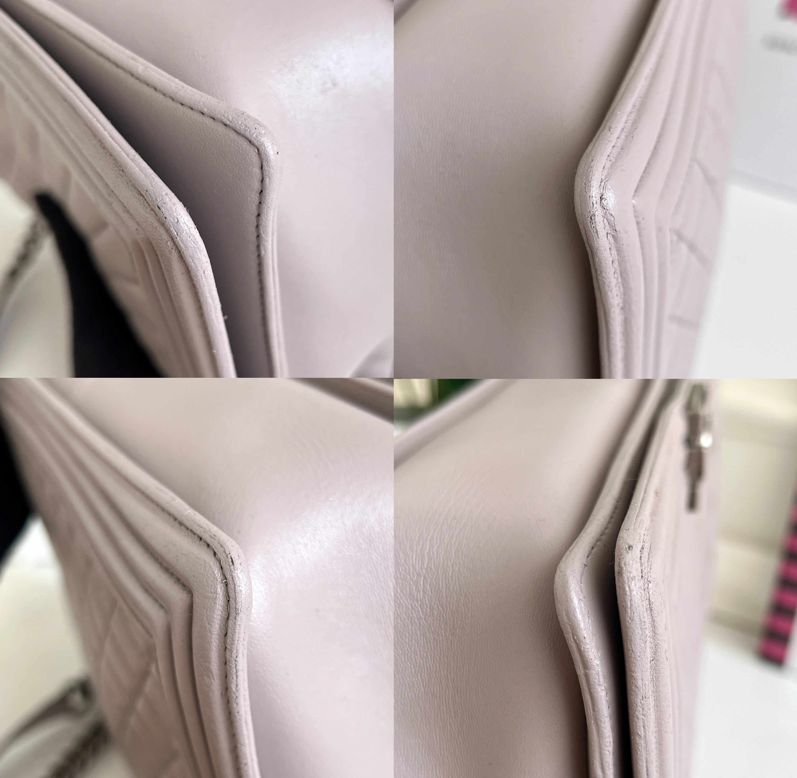 Chanel Boy New Medium Lambskin Grey Crossbody Bag