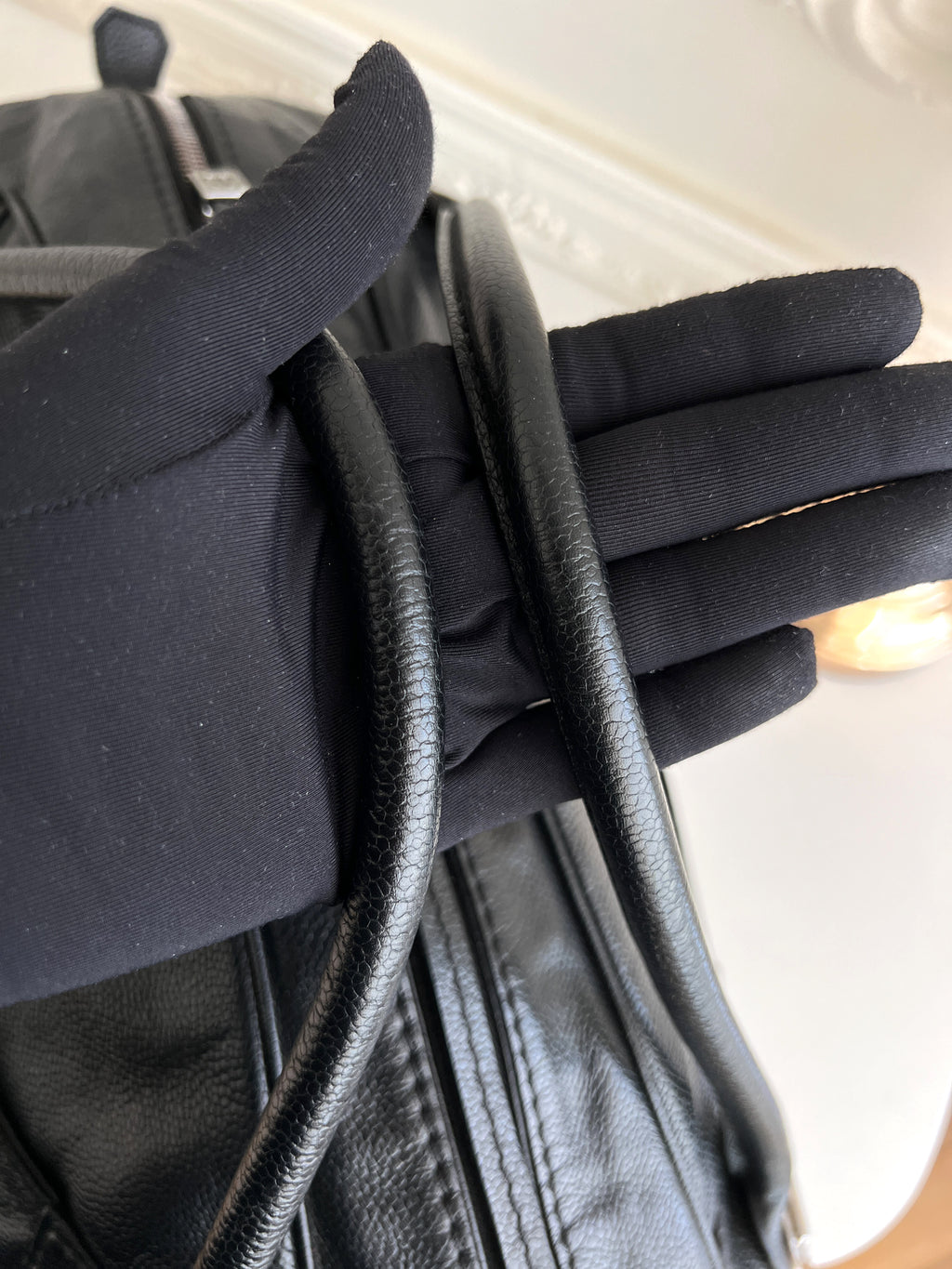 Chanel Caviar Black Dome Leather Square Bag