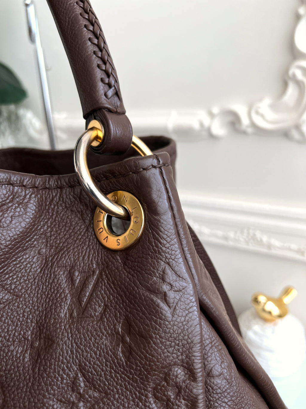 Louis Vuitton Artsy Brown Empreinte Monogram Shopper Hobo Shoulder Bag