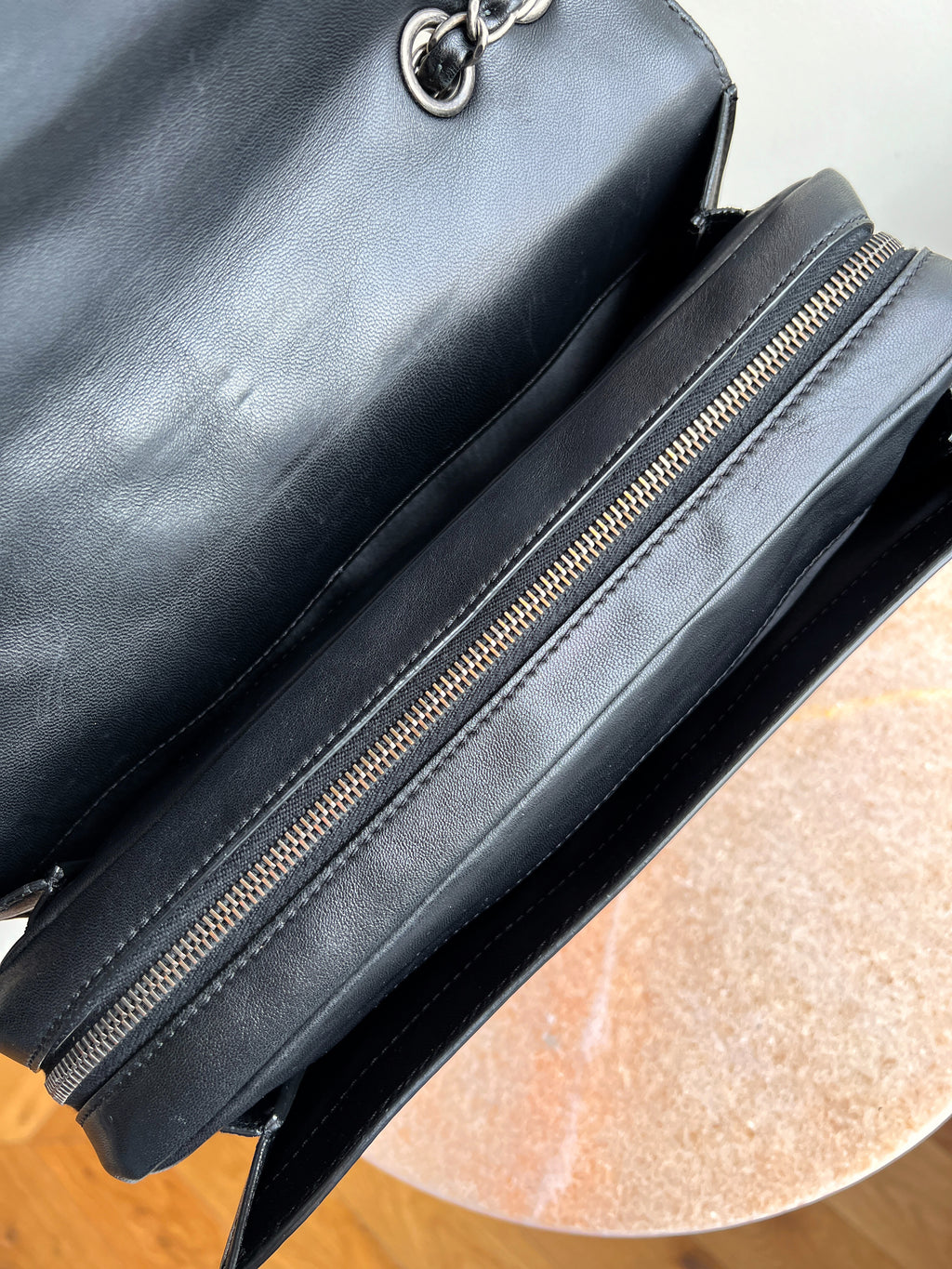 Chanel Large Seasonal Flap Black Lambskin Citizen Zip 29cm Bag