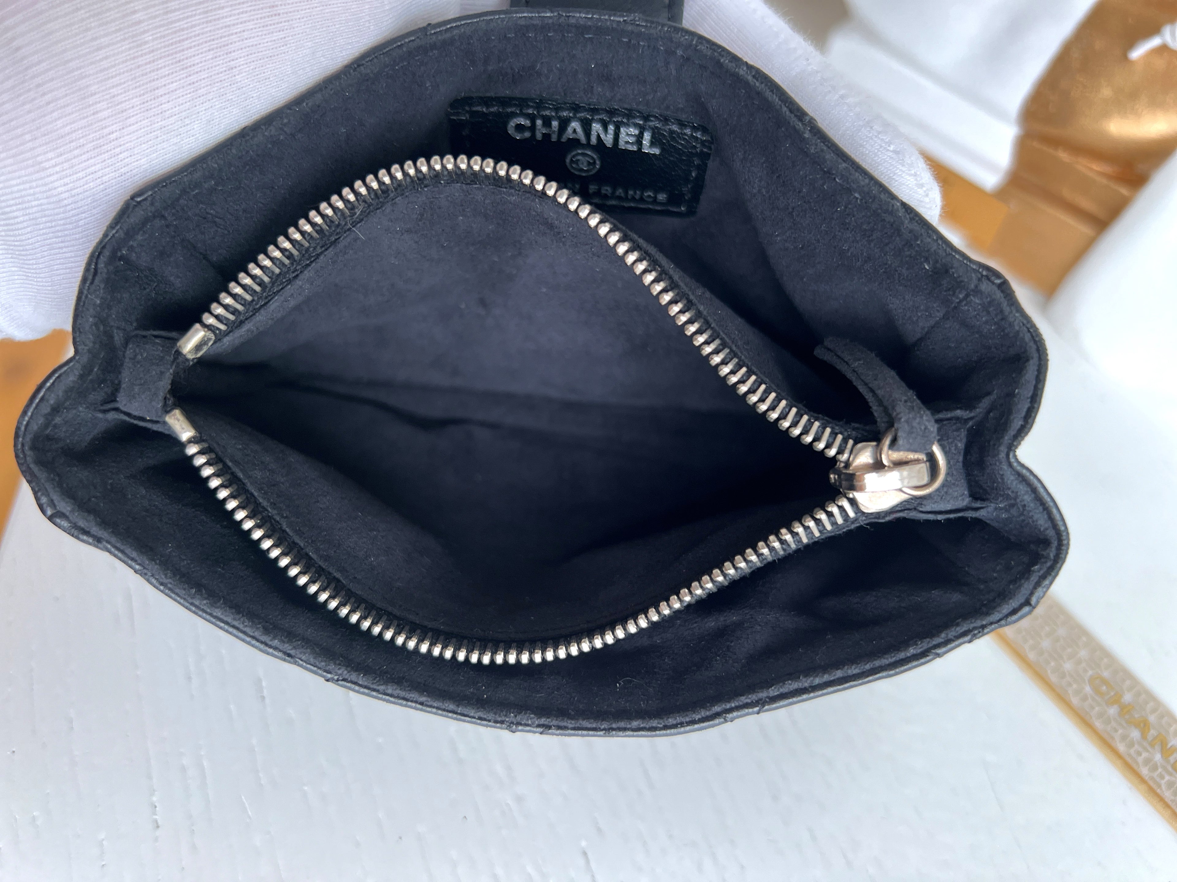 Chanel Wallet Card Black Leather