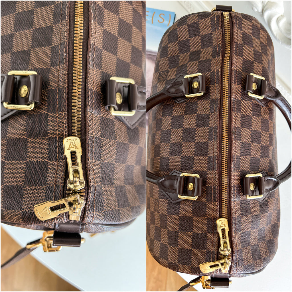 Authentic Louis Vuitton Speedy 30 damier ebene bandouliere crossbody satchel bag