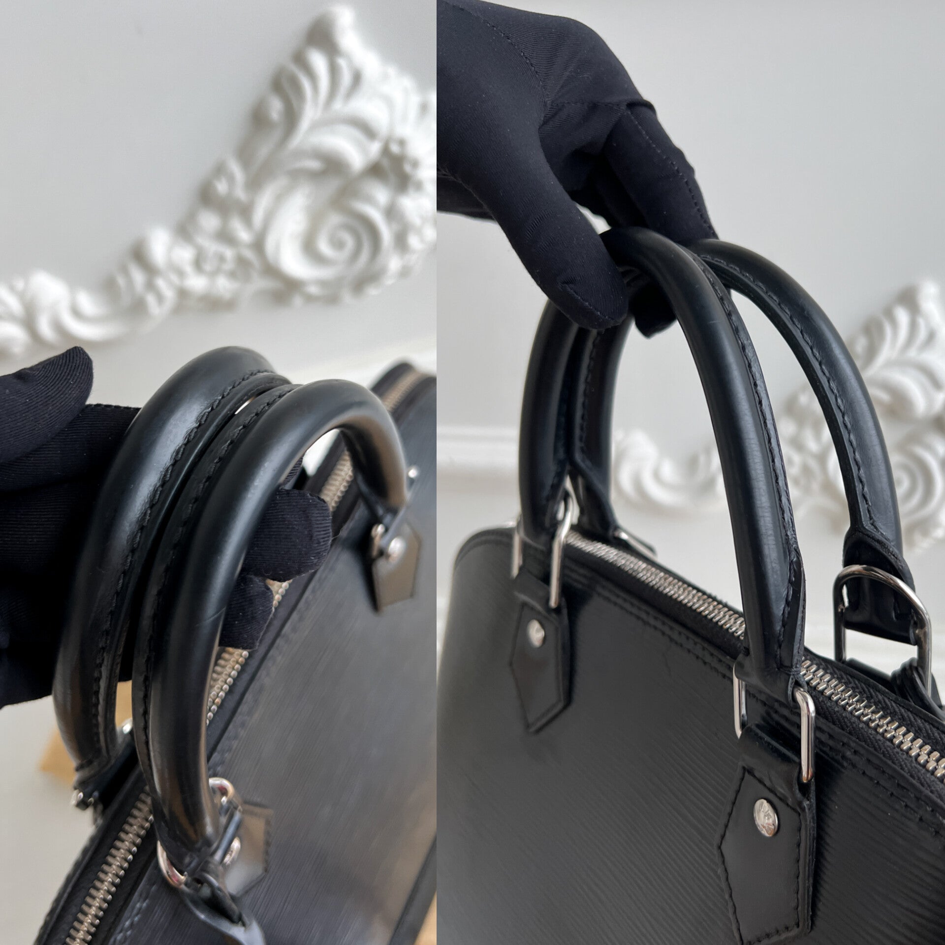 Authentic LV Alma pm epi black handbag