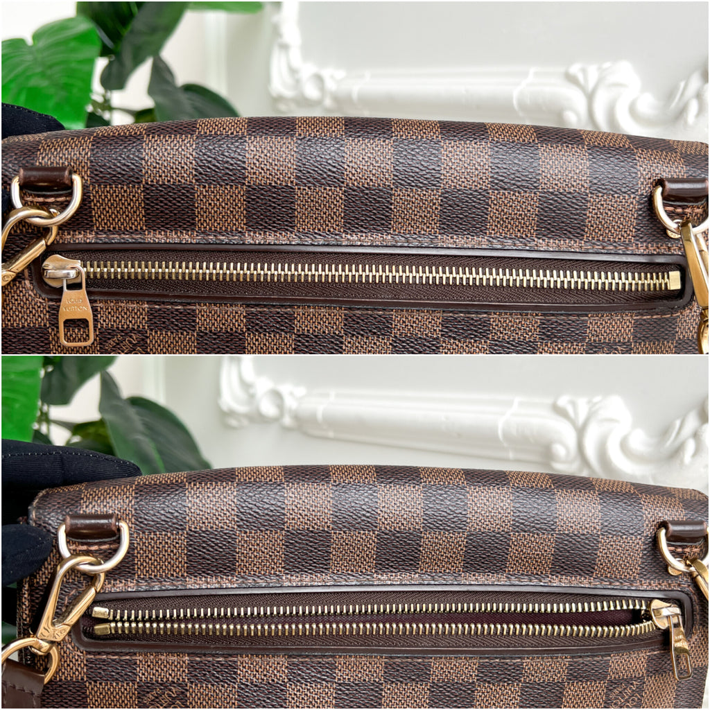 Authentic Louis Vuitton Hoxton Pm damier ebene crossbody clutch bag