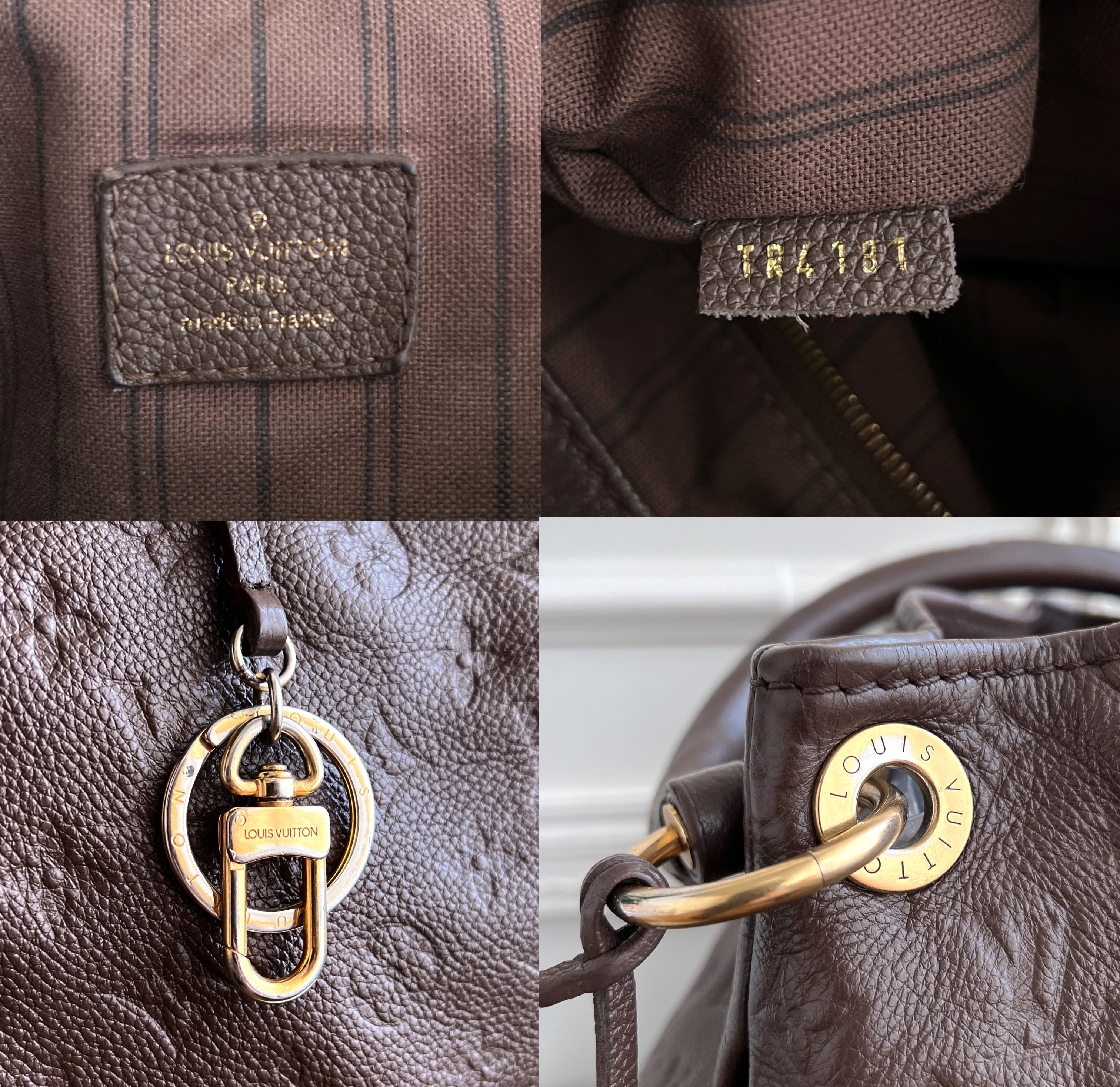 Louis Vuitton Artsy Brown Empreinte Monogram Shopper Hobo Shoulder Bag
