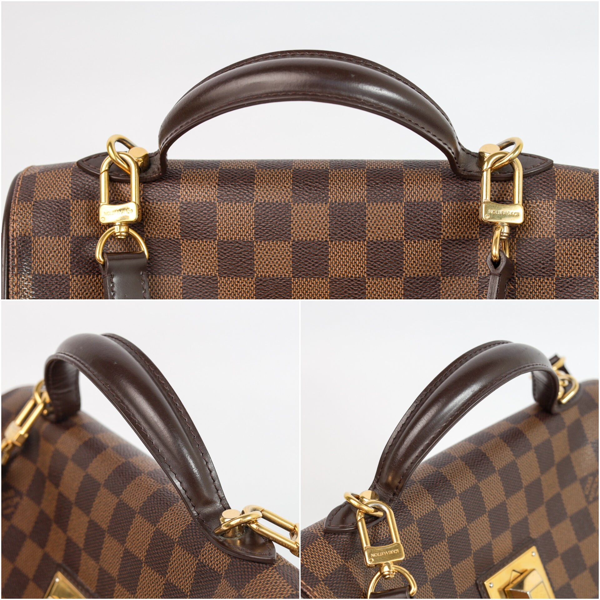 Authentic LV Bergamo GM Damier Ebene Satchel Crossbody bag