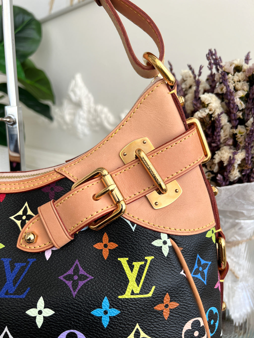Sac Louis Vuitton Greta Multicolore Noir Murakami Monogramme Noir