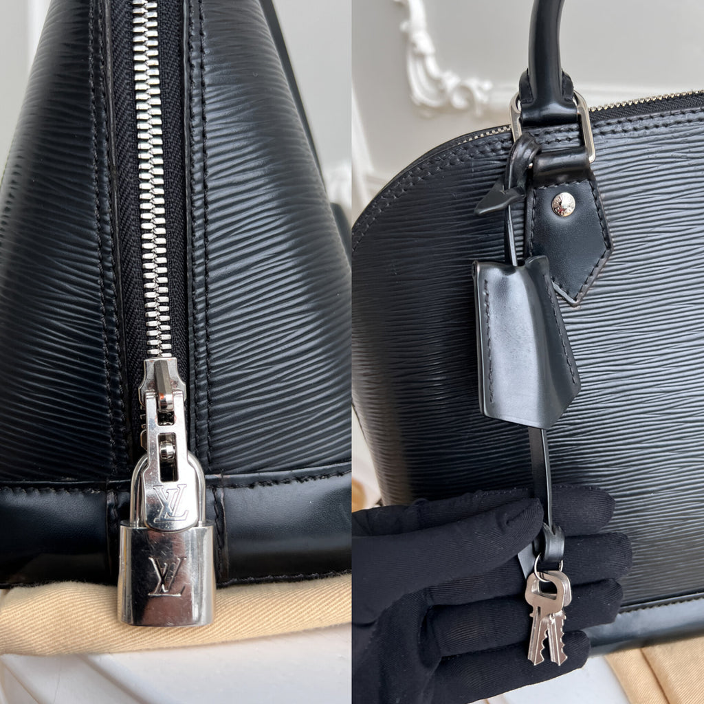 Authentic LV Alma pm epi black handbag
