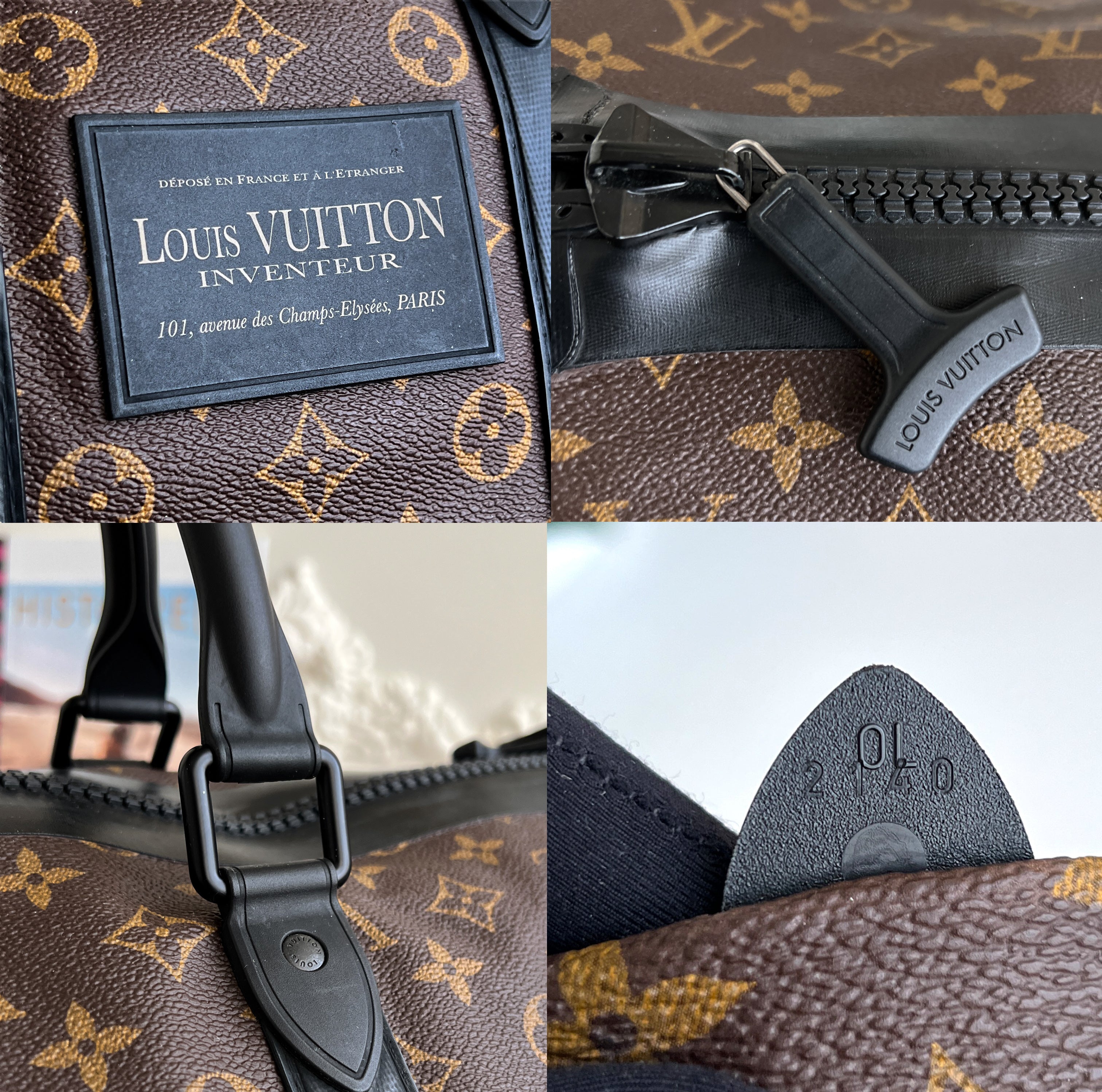 Louis Vuitton Waterproof Keepall 55 Bandouliere Monogram Travel Bag