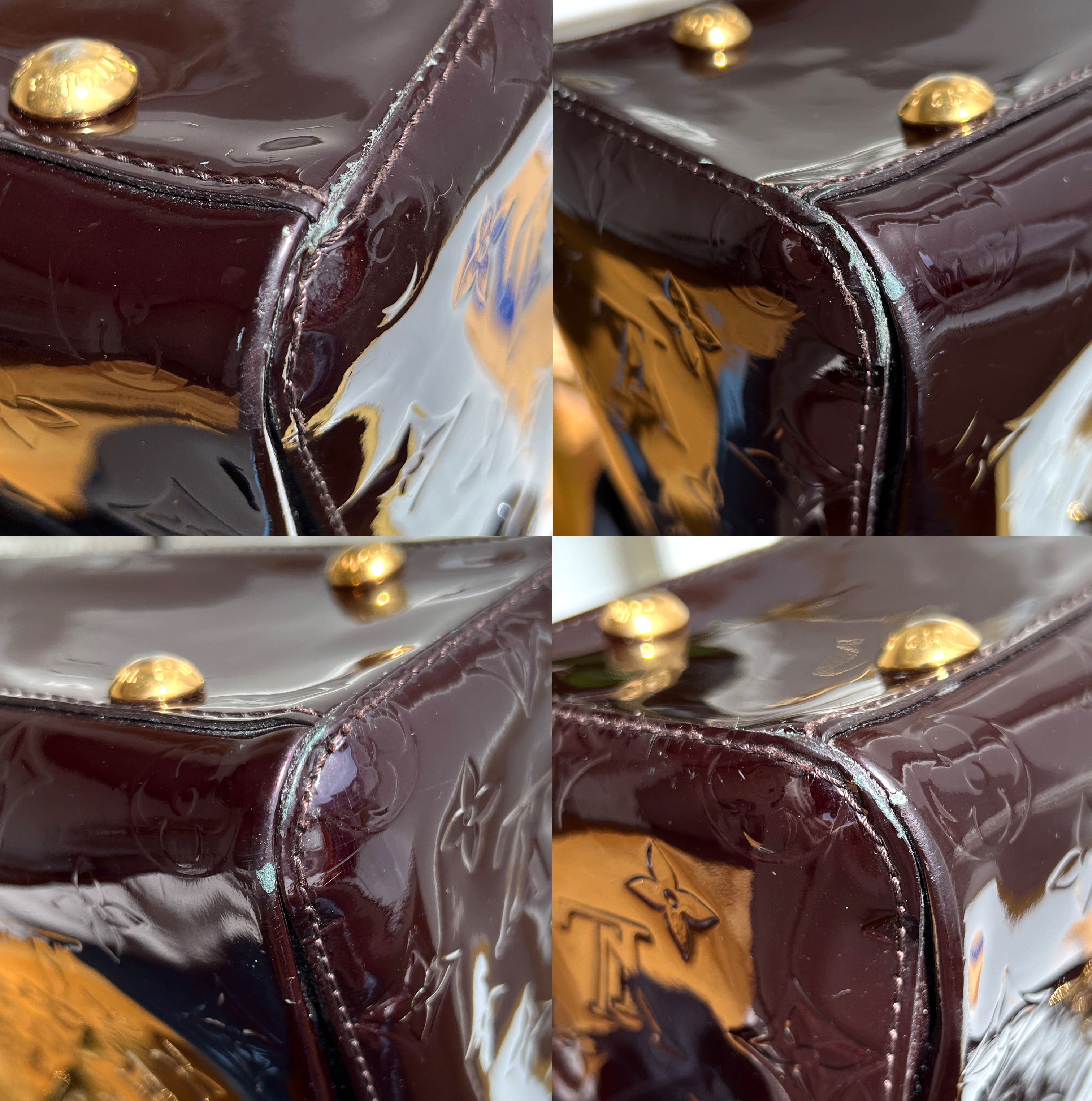 Louis Vuitton Melrose Amarante Monogram Vernis Patent Avenue Handbag