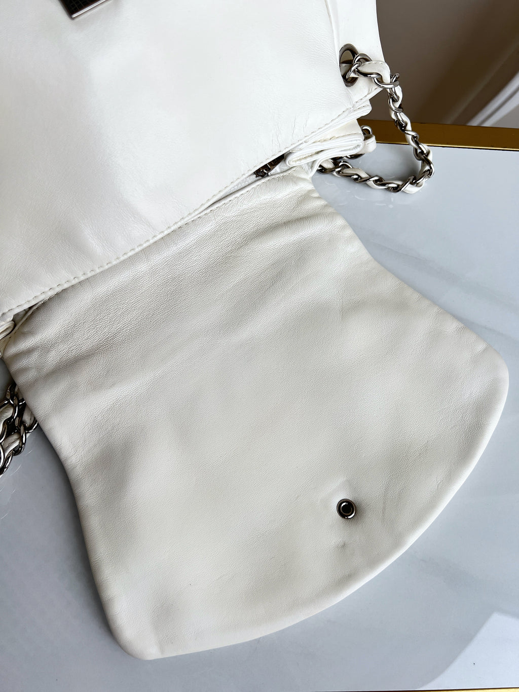 Chanel Sensual Accordion Flap Leather Lambskin CC Chain Crossbody Bag