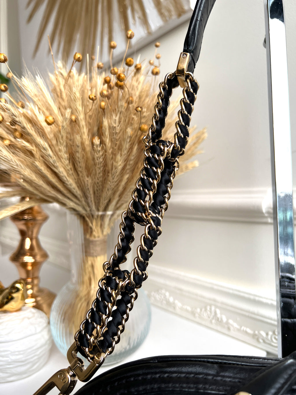 Christian Dior Gaufre Lambskin Canage Delidior Delices Black Bag