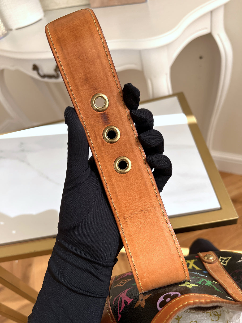 Louis Vuitton Theda PM Monogram Multicolor Black Satchel Bag