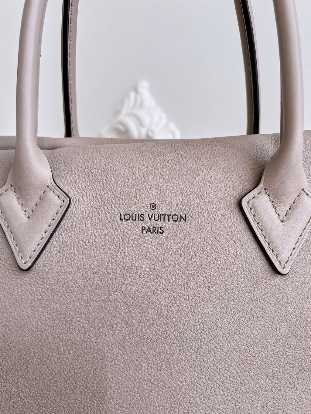 Louis Vuitton W Tote Veau Cachemire Calfskin  suede brown bag