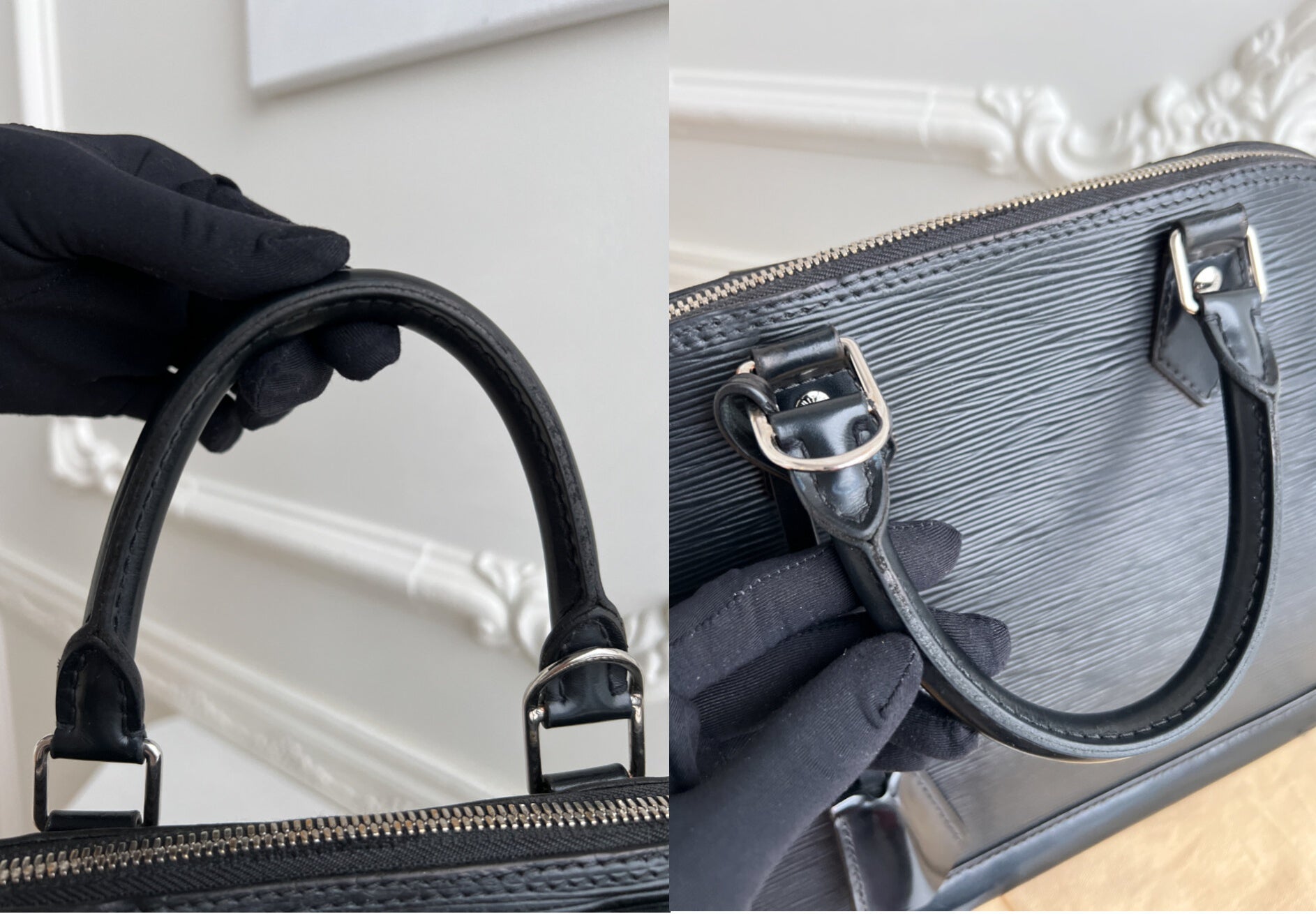 Authentic LV Alma pm epi black handbag