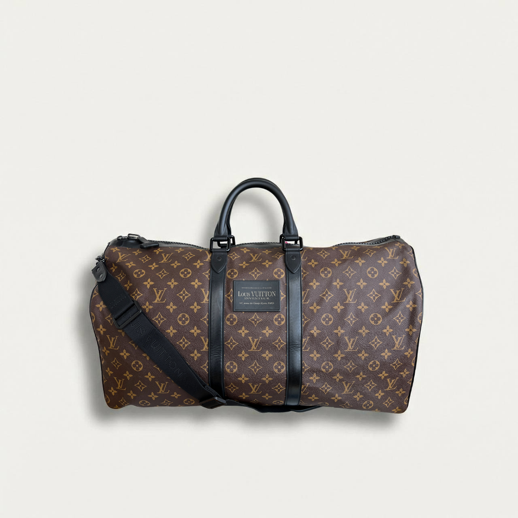 Louis Vuitton Waterproof Keepall 55 Bandouliere Monogram Travel Bag