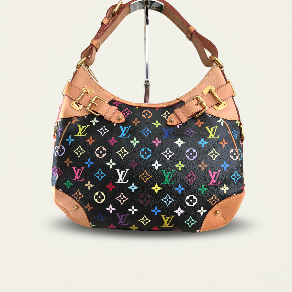 Sac Louis Vuitton Greta Multicolore Noir Murakami Monogramme Noir