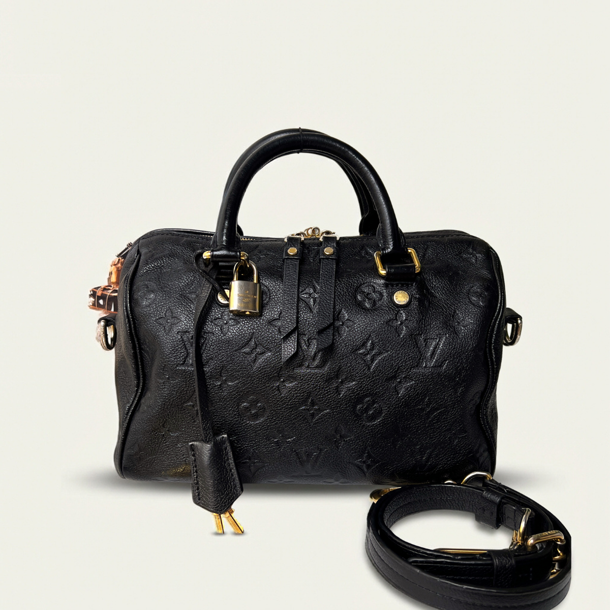 Louis Vuitton Speedy 25 Empreinte Black Monogram Crossbody Bag