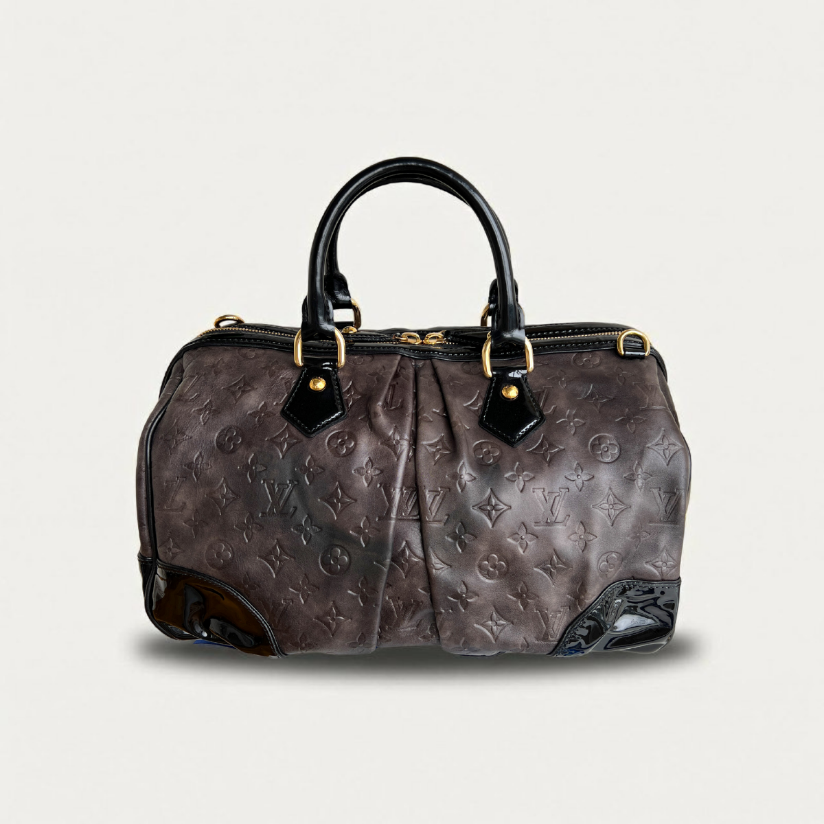 Louis Vuitton Boston Stephen Sprouse Monogram Patent Leather Bag