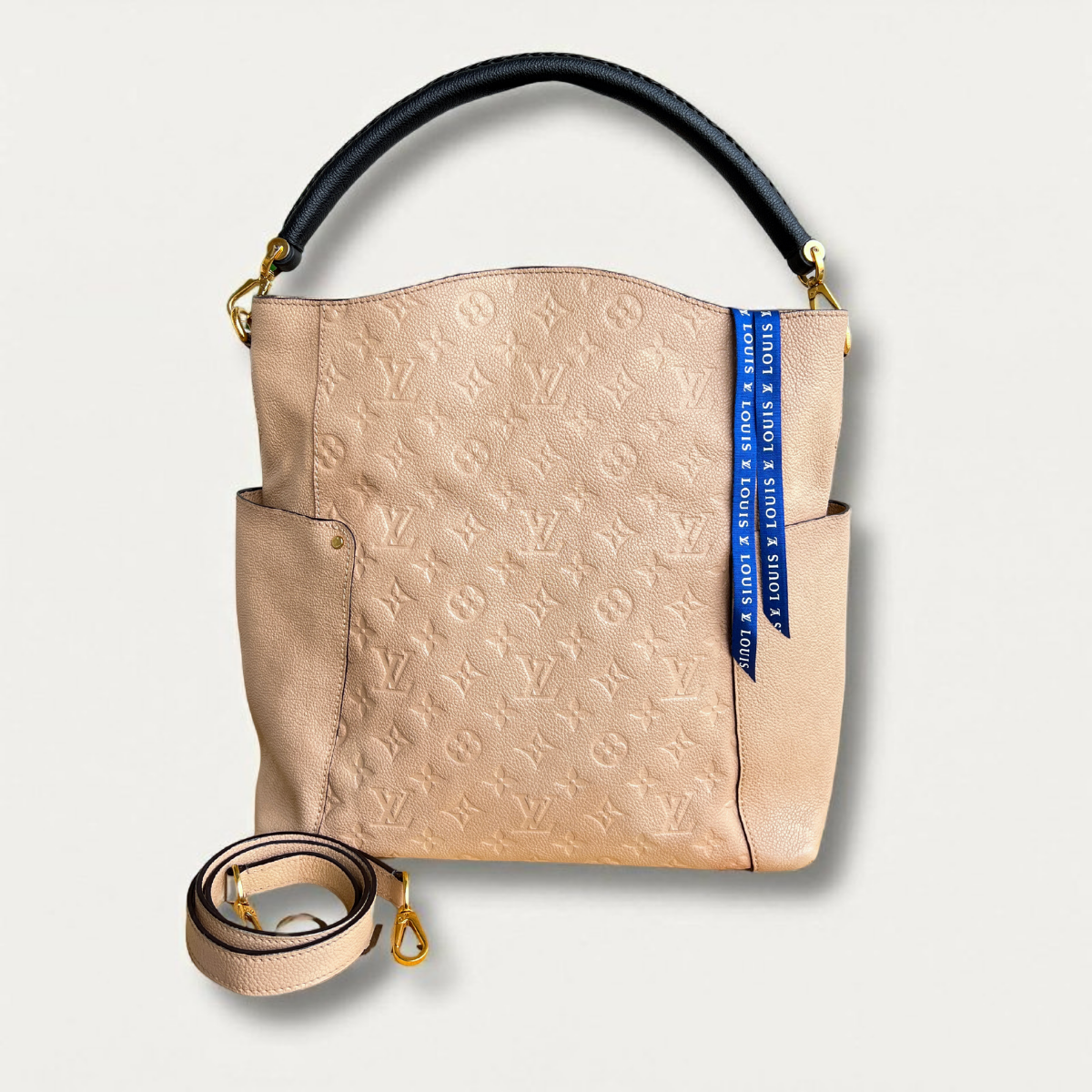 Louis Vuitton Bagatelle Empreinte Dune Beige Tote Shopper Bag