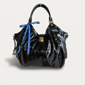 Louis Vuitton Mahina Patent Black Surya L Monogram Bag